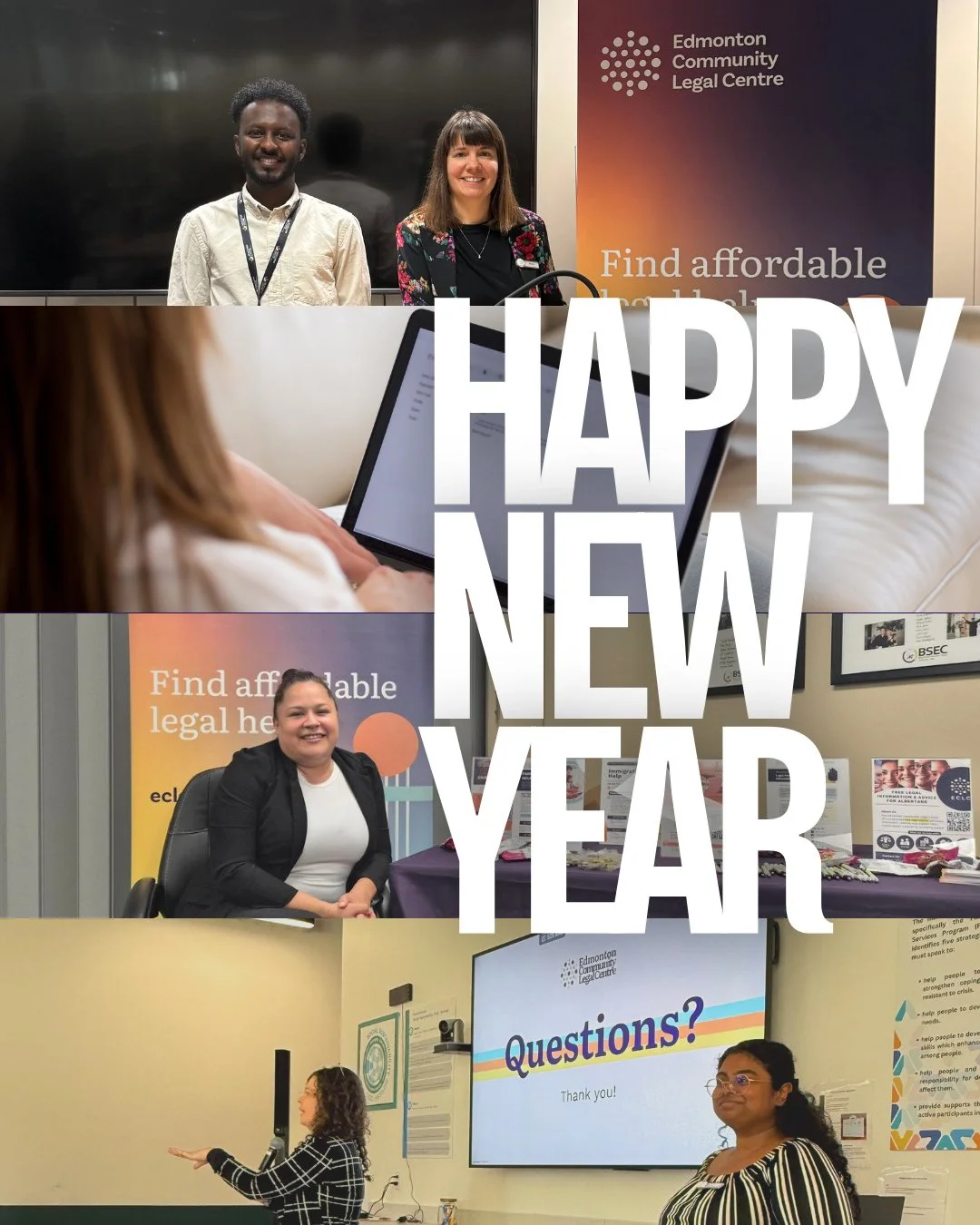 Happy New Year, everyone! Wishing volunteers, advocates, supporters, and friends of ECLC an incredible year ahead as we continue working together to make access to justice better for all. ⁠
⁠
#Newyear #YEGNonprofit #Albertanonprofit
