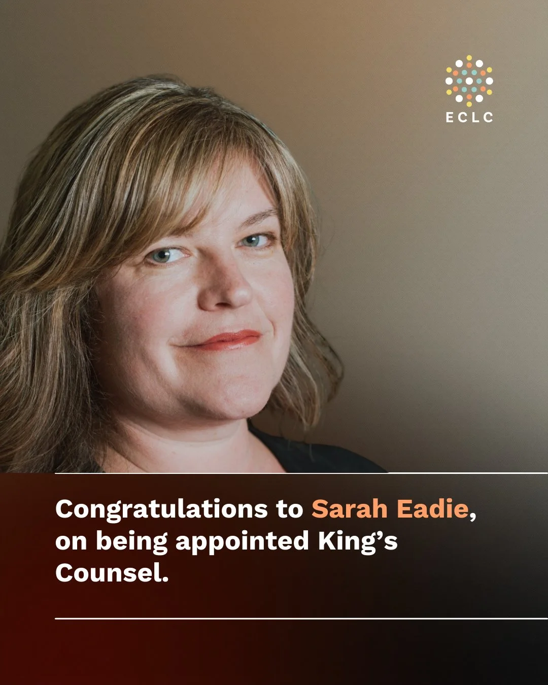 Exciting news! Staff lawyer Sarah Eadie, was recently appointed King's Counsel! Please join us in extending our congratulations to Sarah and all the appointees for 2025/2026. ⁠
⁠
#AlbertaLawyers #Edmontonlawyers #YEGNonprofit #Albertanonprofit
