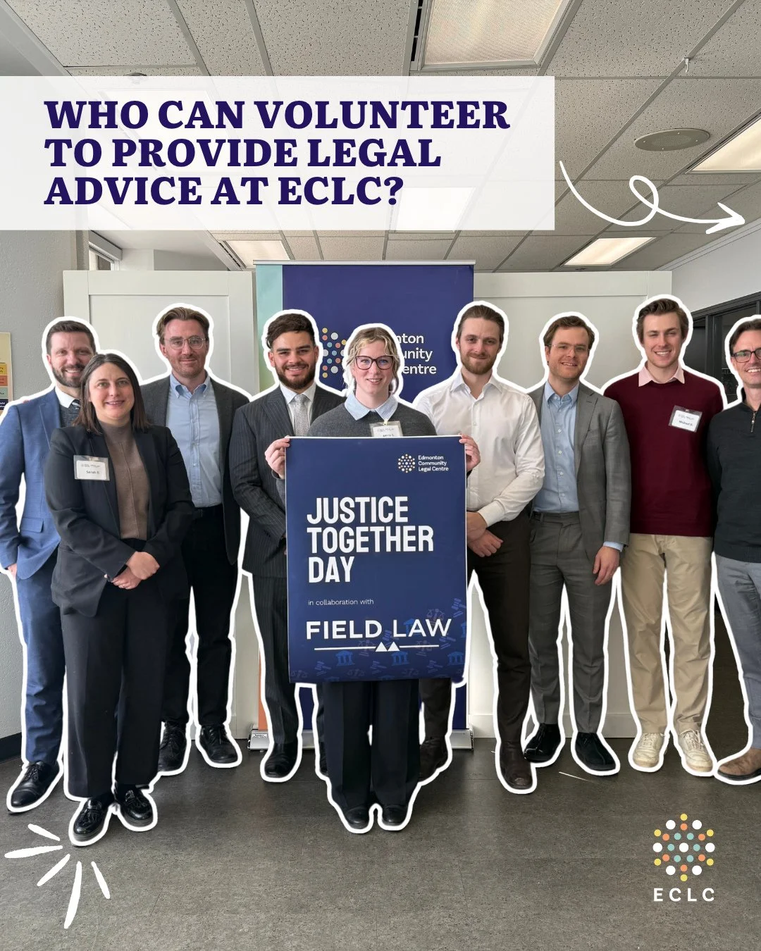 At every stage of your legal career, you can contribute to access to justice and be a champion of your community!⁠
⁠
Articling students, practicing lawyers, and retiring or retired lawyers can all volunteer with ECLC to provide meaningful support. Di