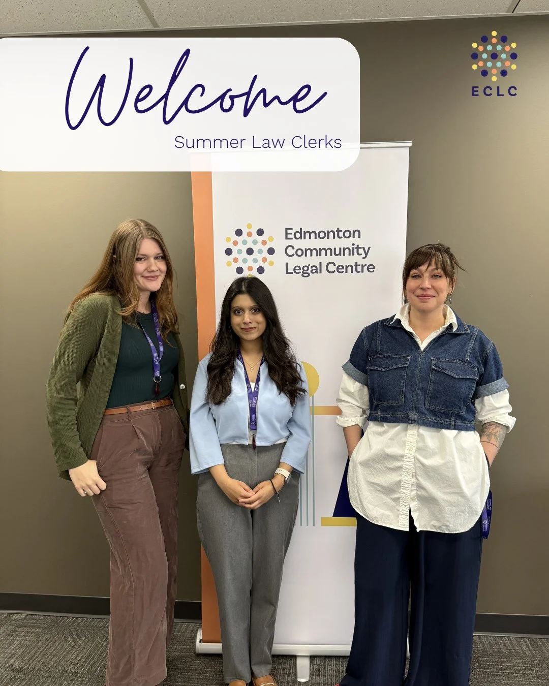 Please join us in welcoming ECLC's summer law clerks: Avalon, Amanda, and Lindsey! We&rsquo;re excited to have these outstanding law students join ECLC and look forward to a great summer together.⁠
⁠
#Lawclerks #YEGnonprofit #Albertanonprofit