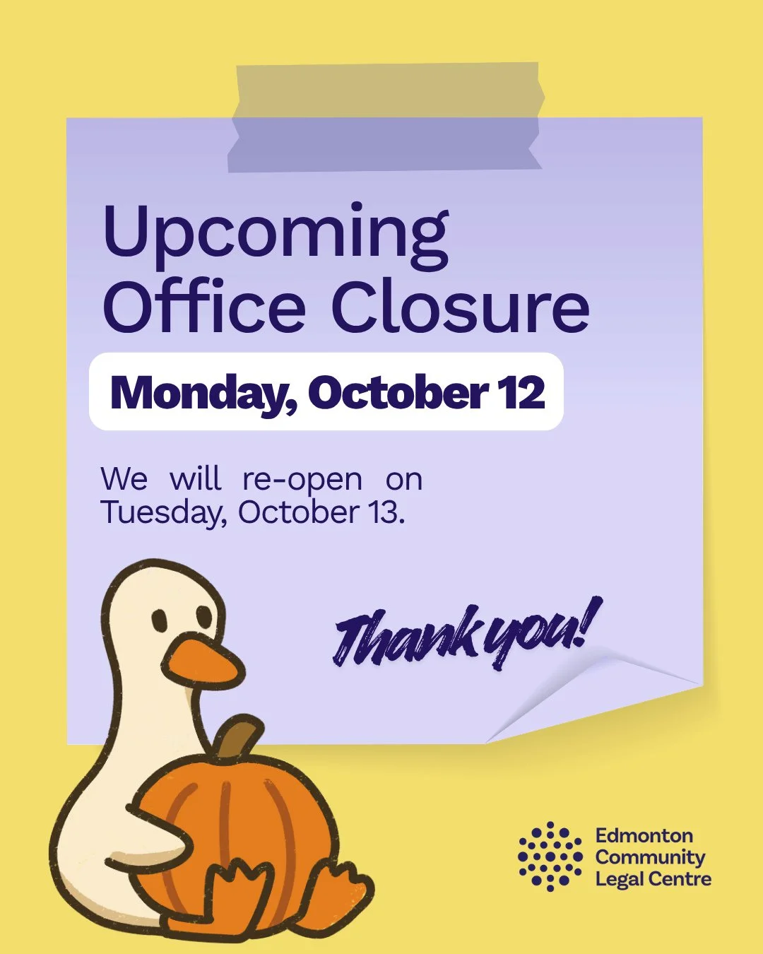 Upcoming office closure notice:  Our office will be closed on Monday, October 12. We will re-open on Tuesday, October 13th! ⁠
⁠