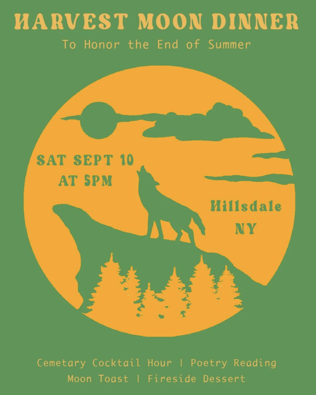 Harvest Moon Dinner to honor the End of Summer 
