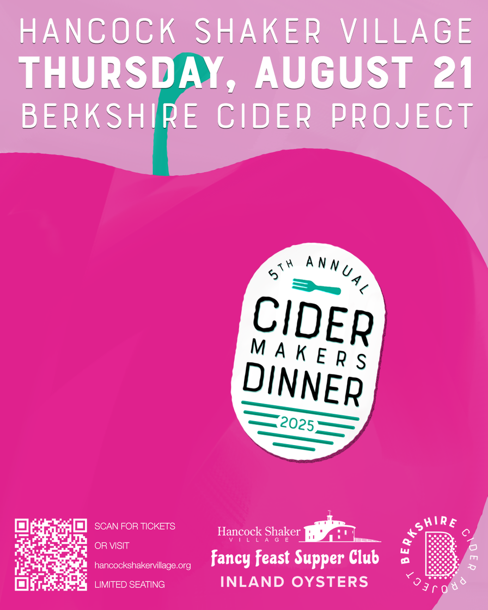 Hancock Shaker Village 
Cider Makers Dinner