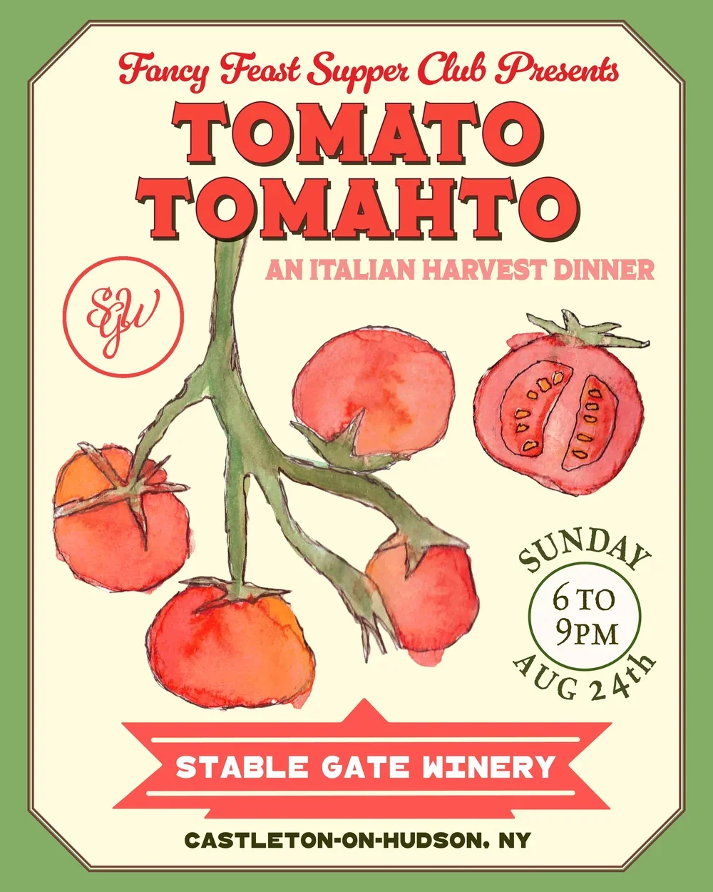 Tomato Tomahto at Stable Gate Winery
