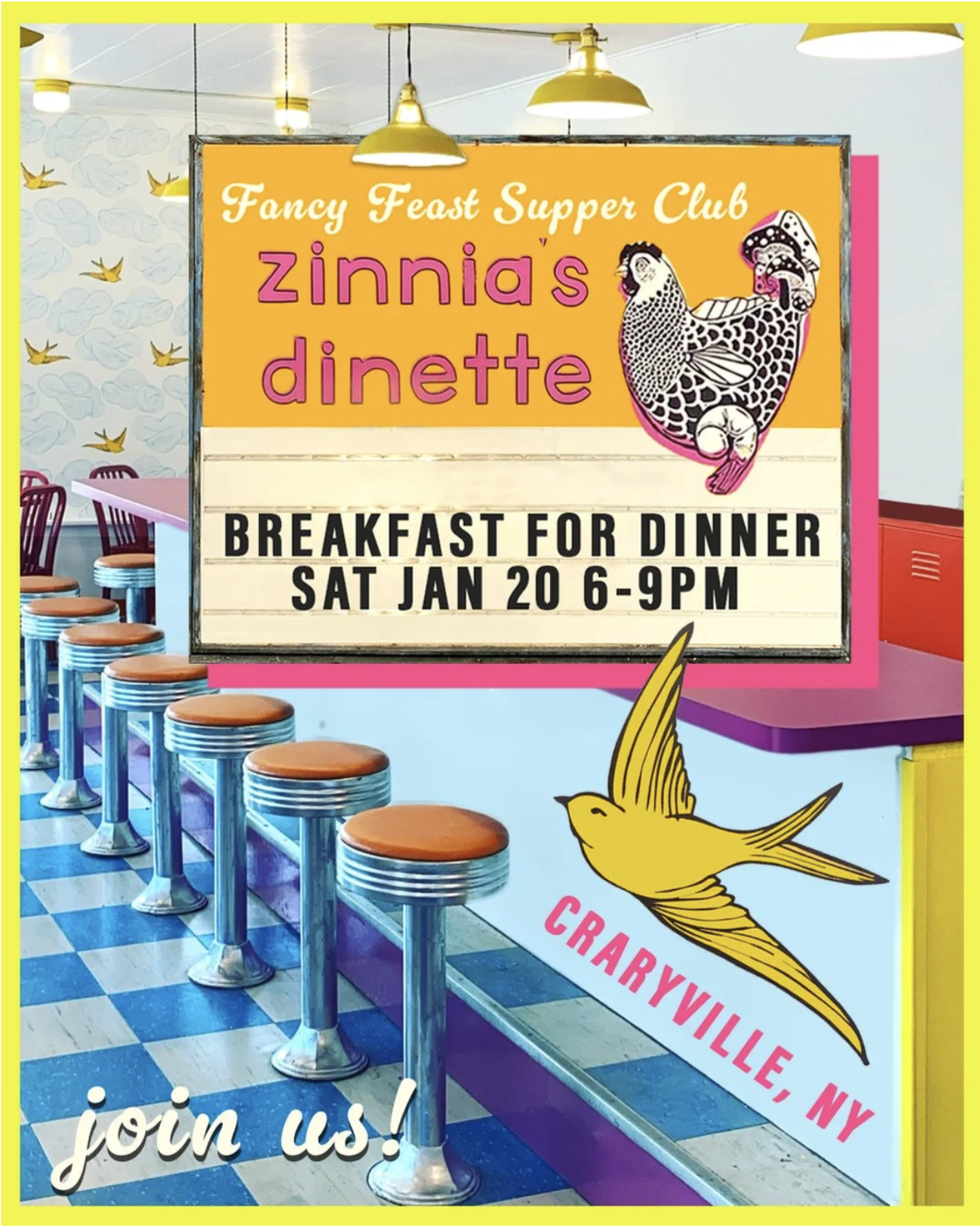 Breakfast For Dinner at Zinnia's Dinette 