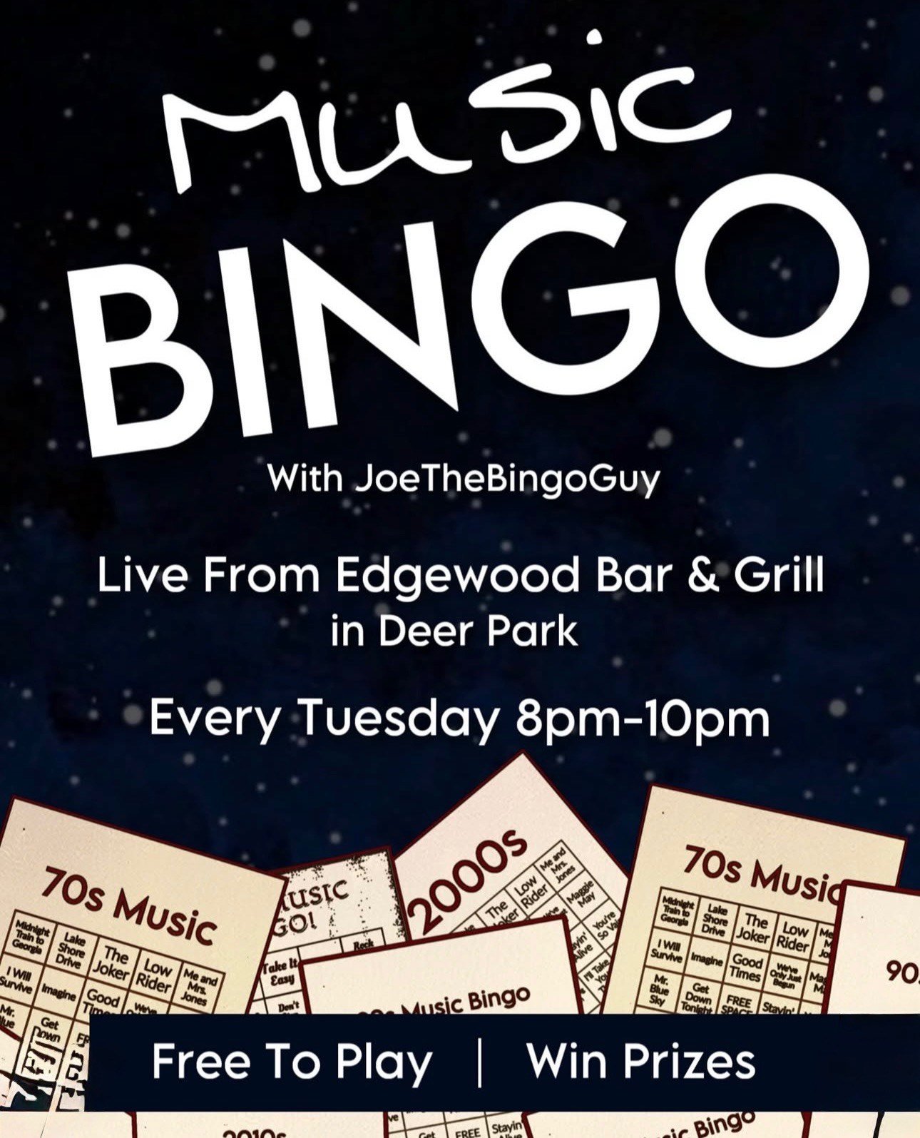 Bingo Tuesdays every tuesday!