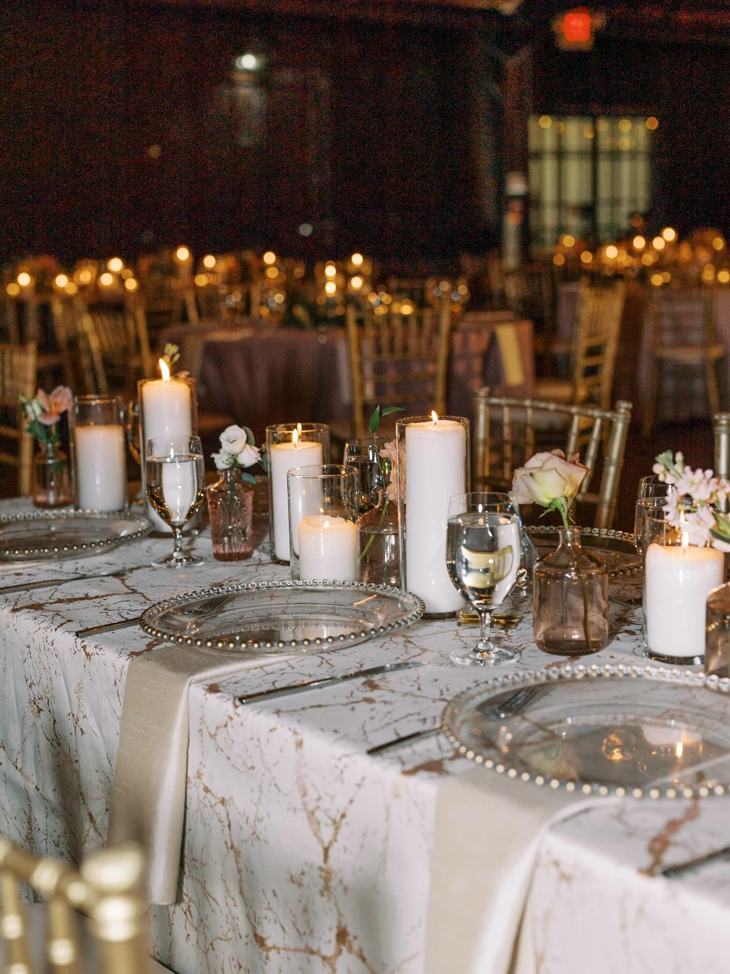 Blushing For you! Love this blush candle lit moment
Florals &amp; Decor @yourbestguest 
Venue @summerourstudio 
Photographer @amandacokerweiss