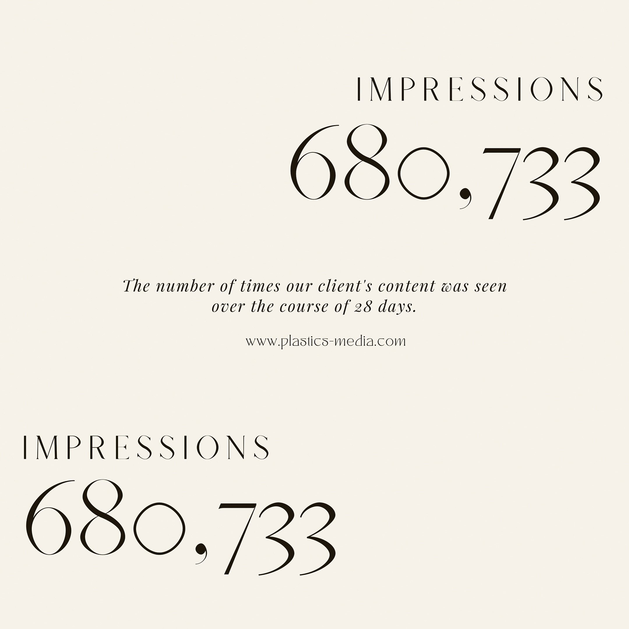 680,733 impressions this month for one of our amazing clients! ⚡️

📍SOUTH FLORIDA 
💉Social Media Management Agency,  Focused on Aesthetics

🖱️www.Plastics-Media.com

#miamispa #miamisurgeon #miamispa #medspamarketing #miamispamarketing #miamimedsp