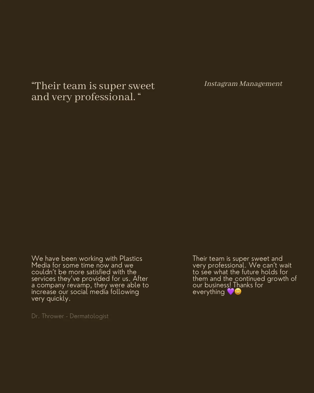 It truly matters to us that every person who crosses paths with Plastics Media has a great experience.

From the first conversation to the final deliverable, we pride ourselves on delivering top-quality content paired with a professional, thoughtful 