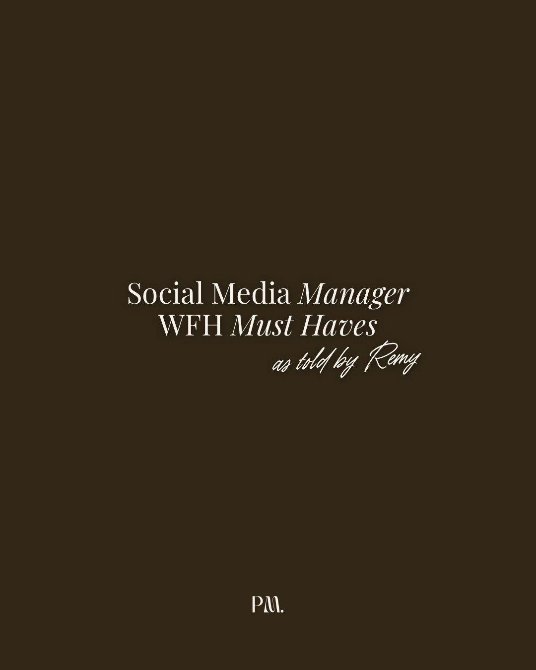 What are Remy's work from home must haves?! See anything similar to your WFH must haves?

📍SOUTH FLORIDA &amp; East Coast
💉Full Service Social Media Management Agency, Focused on Aesthetics

[Instagram management, content creation, web design, flye