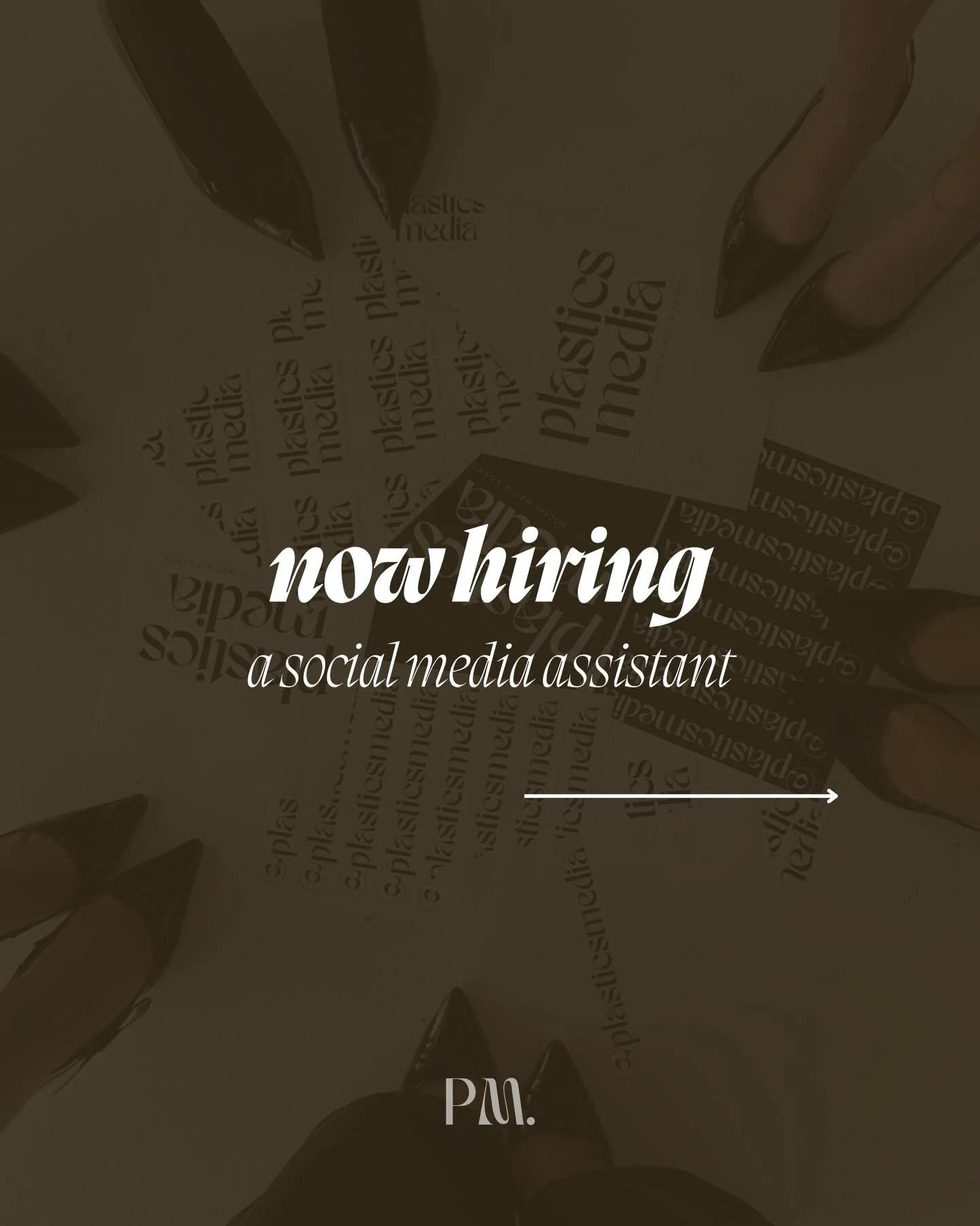 Want to join our PM team? 🧚&zwj;♀️💌

We are now hiring for a social media assistant! Swipe through to read all about the position.

Interested in stepping into the social media world of aesthetics? 

💌 Email your resume to Haley@plastics-media.com