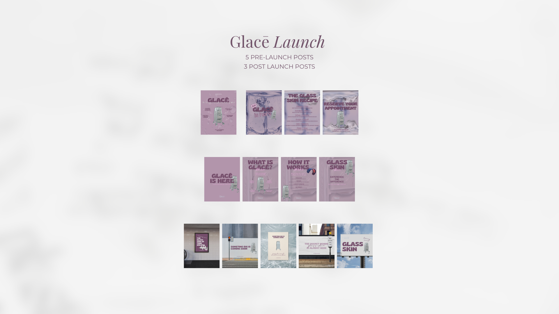 9 Glacē™ Pre & Post Launch Social Media Posts