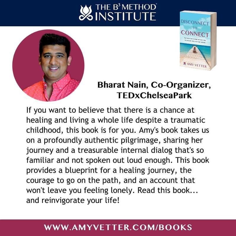 Many thanks to @bharatnain for his kind words about &quot;Disconnect to Connect.&quot; His endorsement reminds me of the book's potential to guide others toward self-compassion, understanding, and personal growth. 

Grab your copy: https://buff.ly/3A