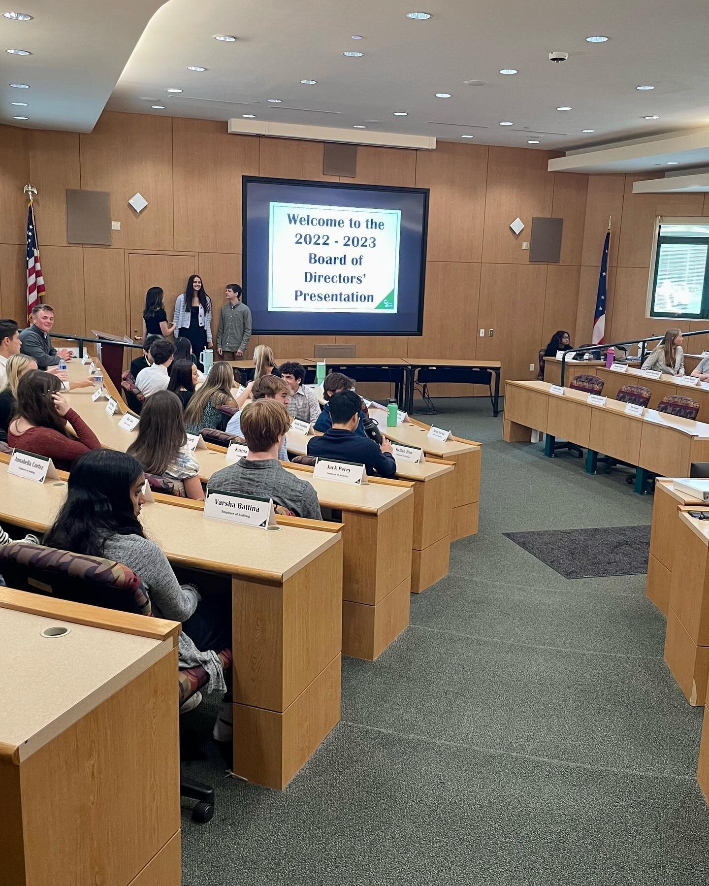 My 4th stop last week was for @austin.v18 to be the speaker. He presented to the Board of the Comet Savings &amp; Loan Bank as the last time as President of the Bank. What an impressive operation and so amazing for these students to get this experien