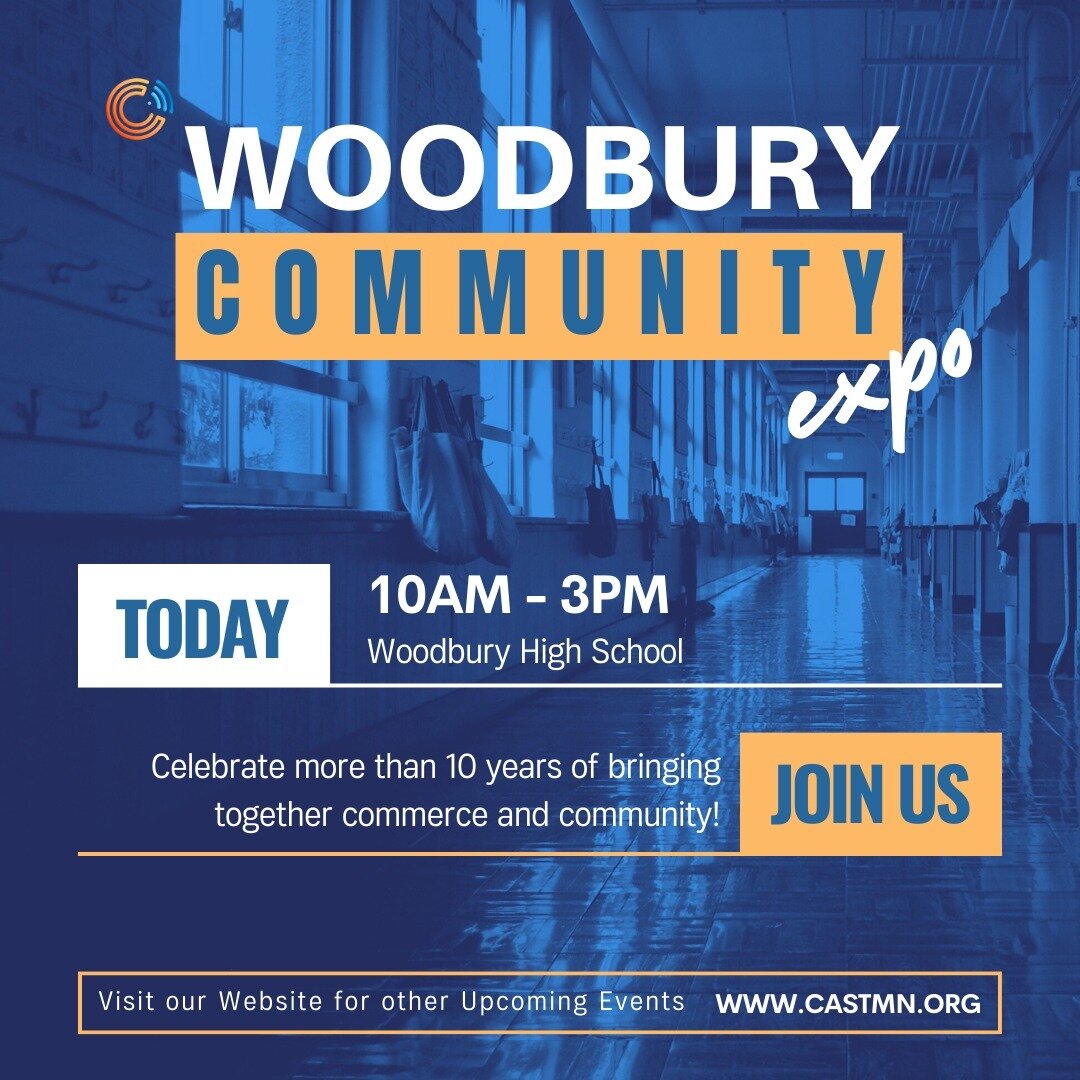 ✨ Join us today at the Woodbury Community Expo from 10am-3pm at Woodbury High School!

🏫 Hosted by @woodburymnchamber, celebrate more than 10 years of bringing together commerce and community by attending this family-friendly event. You can visit wi