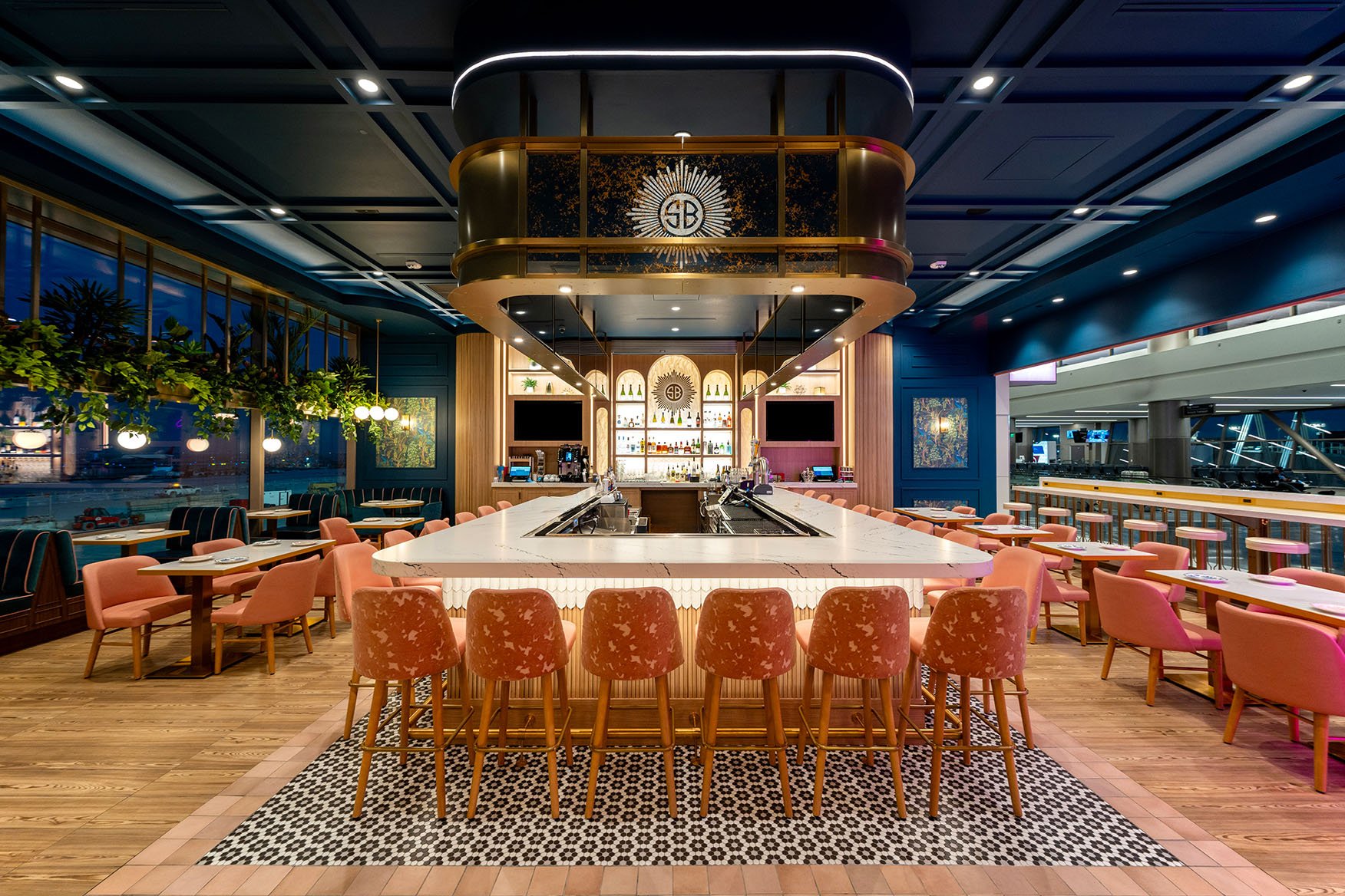 Wide angle shot of the Sunday's Best bar area