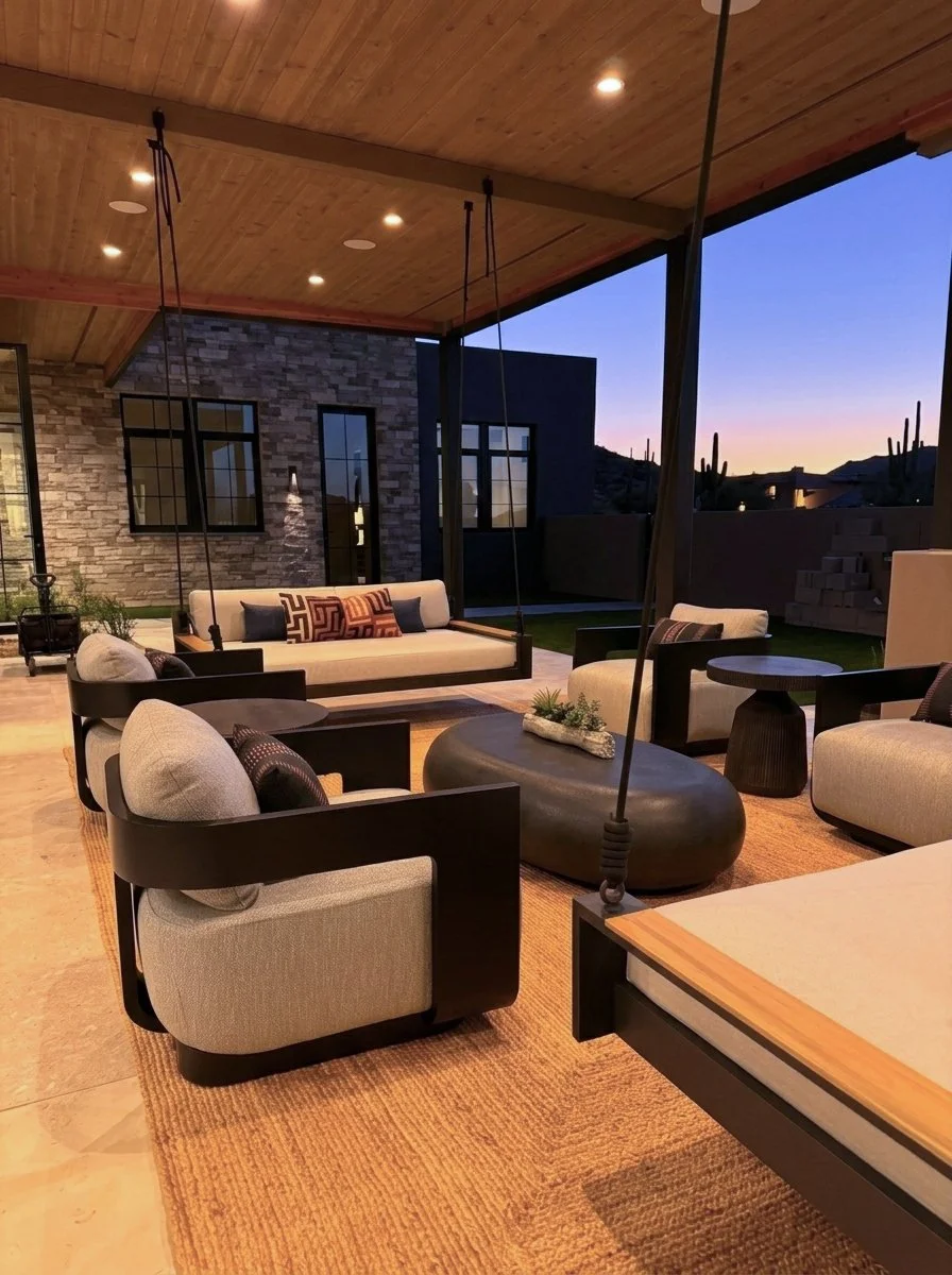 Photo of curated patio furniture and accessories