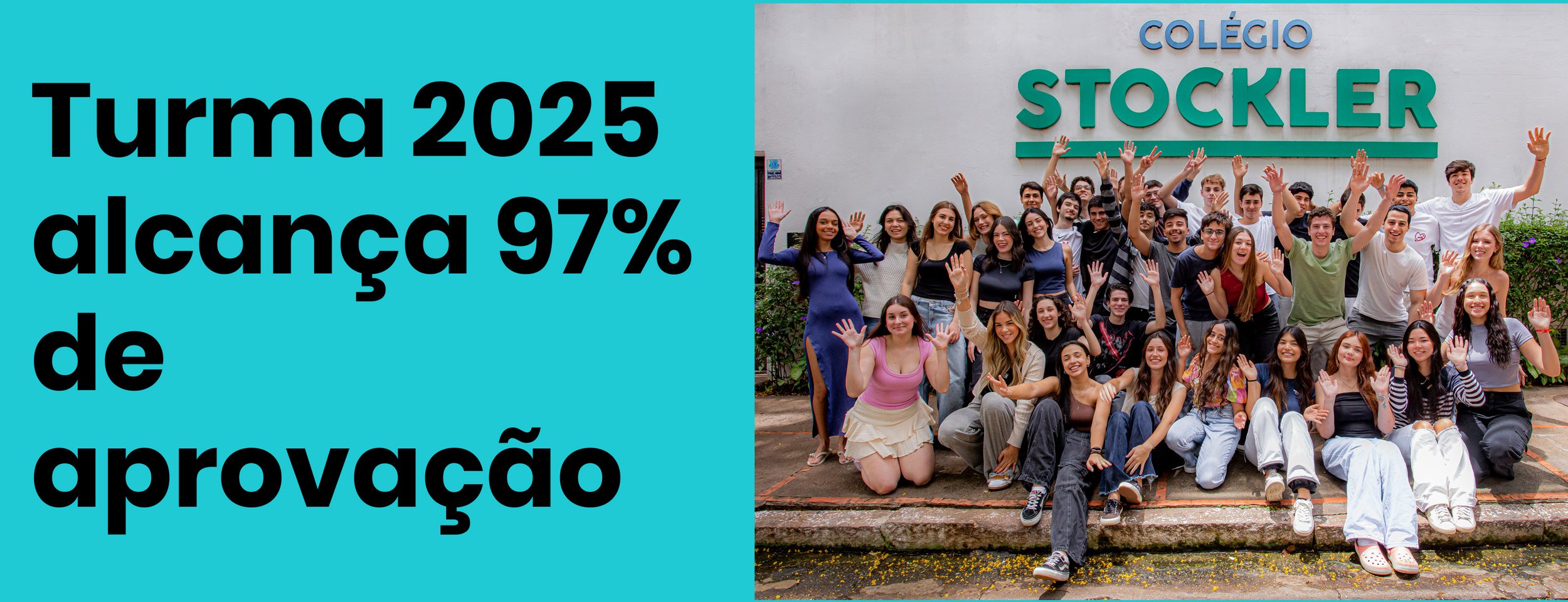 Turma 2025 do Colégio Stockler alcança 97% de aprovação nos vestibulares