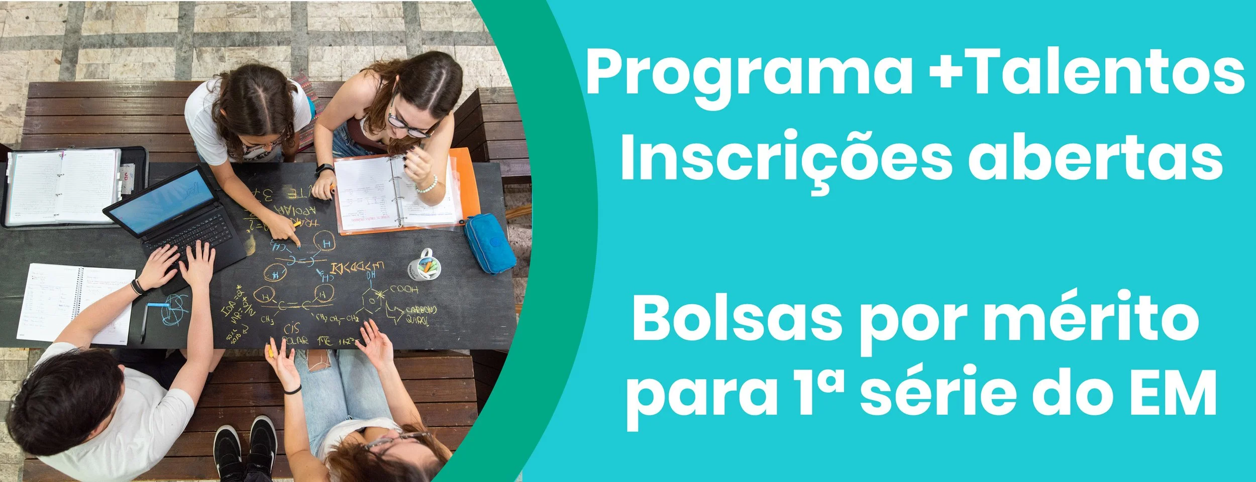 Programa +Talentos concede bolsas por mérito a ingressantes na 1ª série do EM