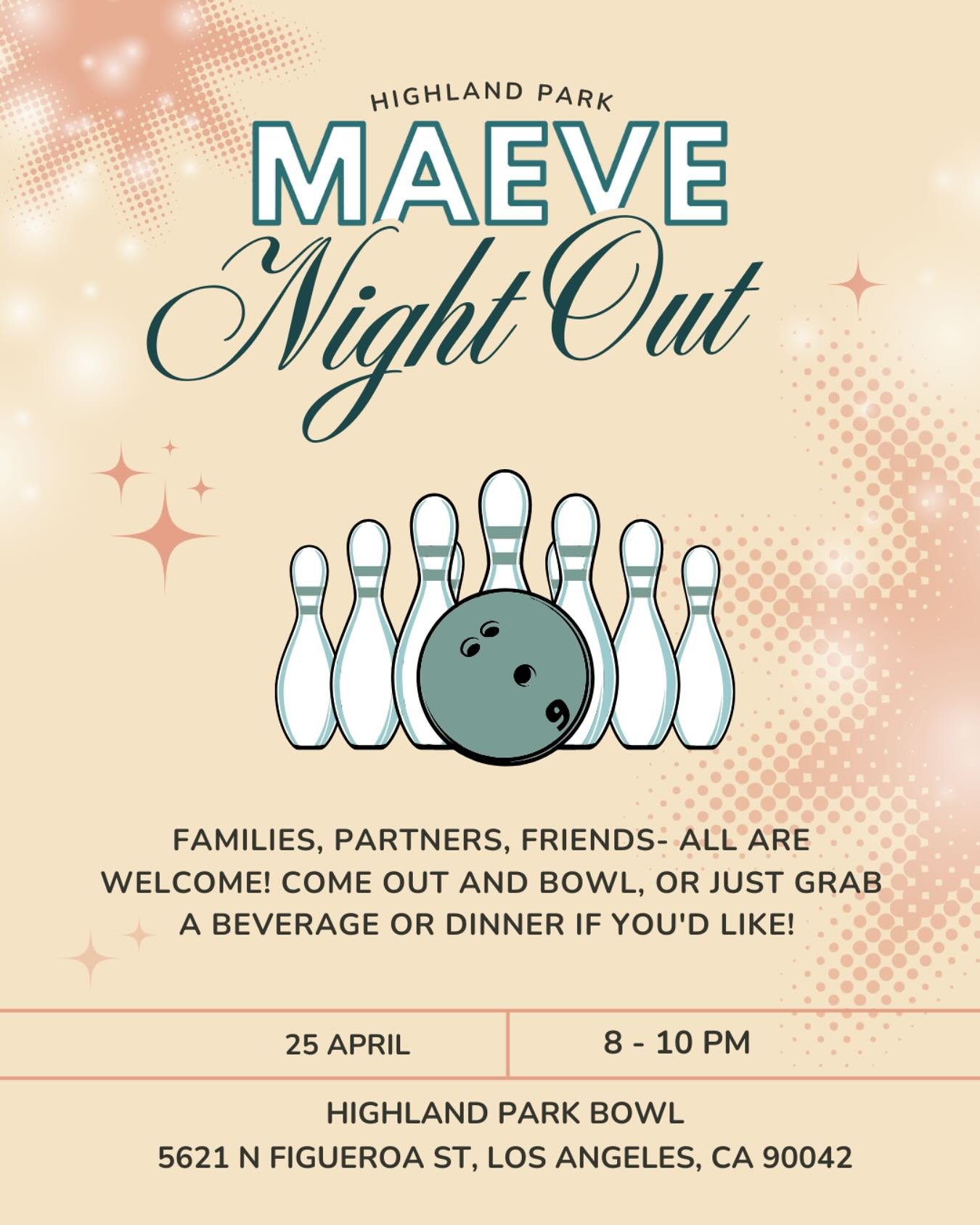 Come out and bowl, or just grab a beverage or dinner if you&rsquo;d like! It&rsquo;s all about having fun and relaxing. Partners and friends are always welcome to hang too. Hope to see you there! 🎳🍹🍴

It&rsquo;s the perfect opportunity for new mem