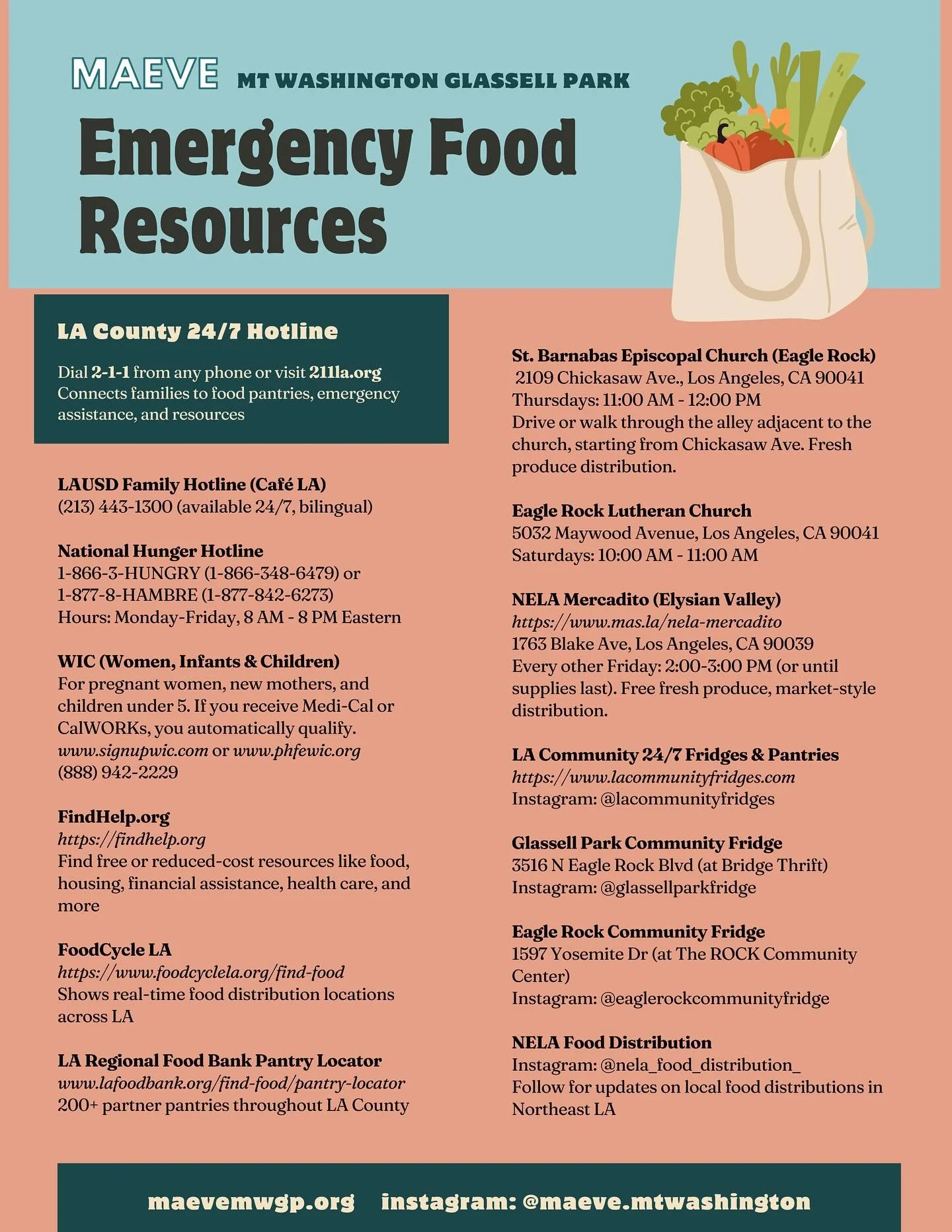 NELA and Los Angeles Food Resources that we put together for our community

Please share more in the comments!