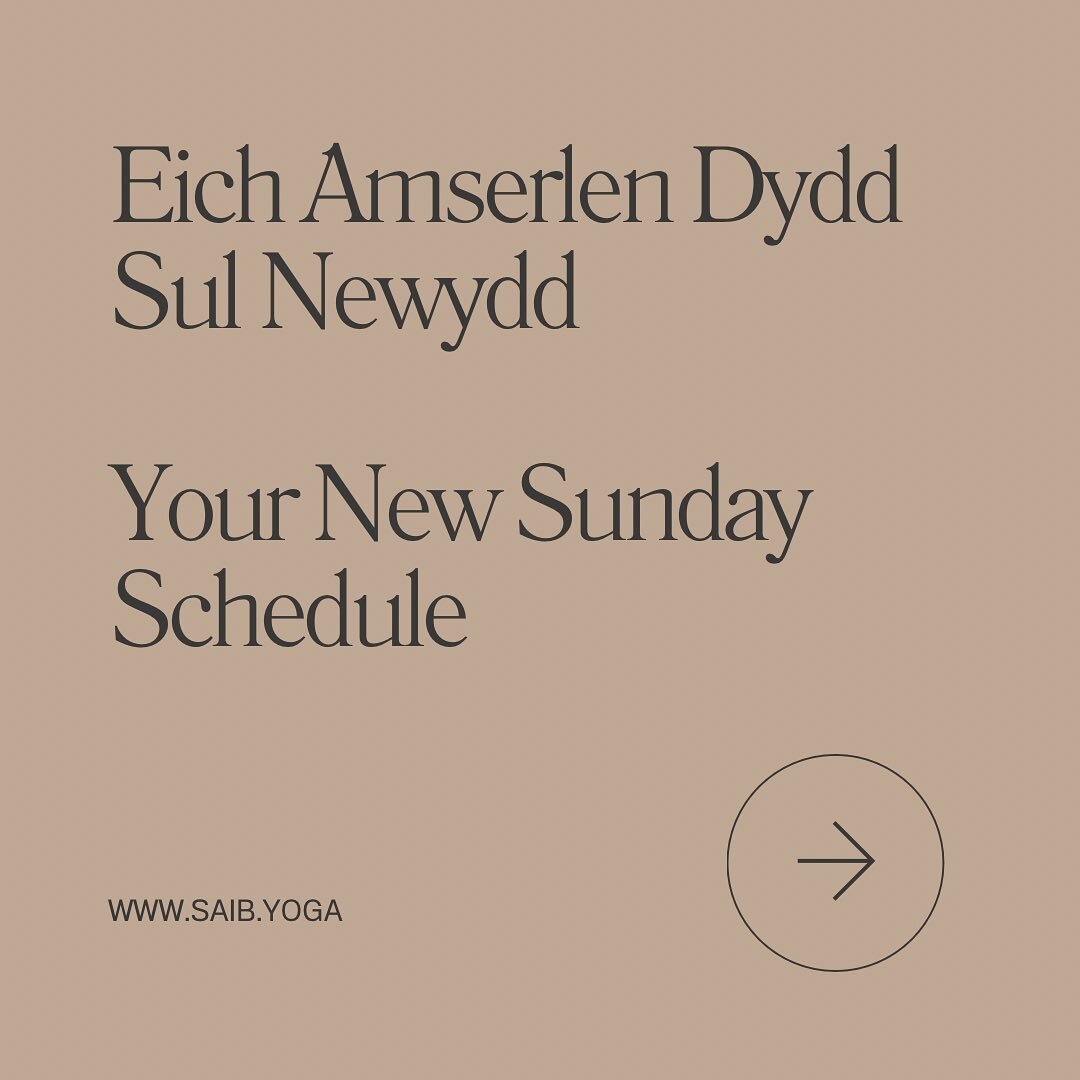 EICH AMSERLEN DYDD SUL NEWYDD ✨

(English below)

Pan rydych yn ymuno a SAIB, pob dydd Sul mi fydd amserlen newydd o ddosbarthiadau Barre a Yoga yn cael eu anfon i&rsquo;ch mewnflwch!! 

Mae hyn yn rhoi&rsquo;r cyfle i chi benderfynu beth allwch chi 