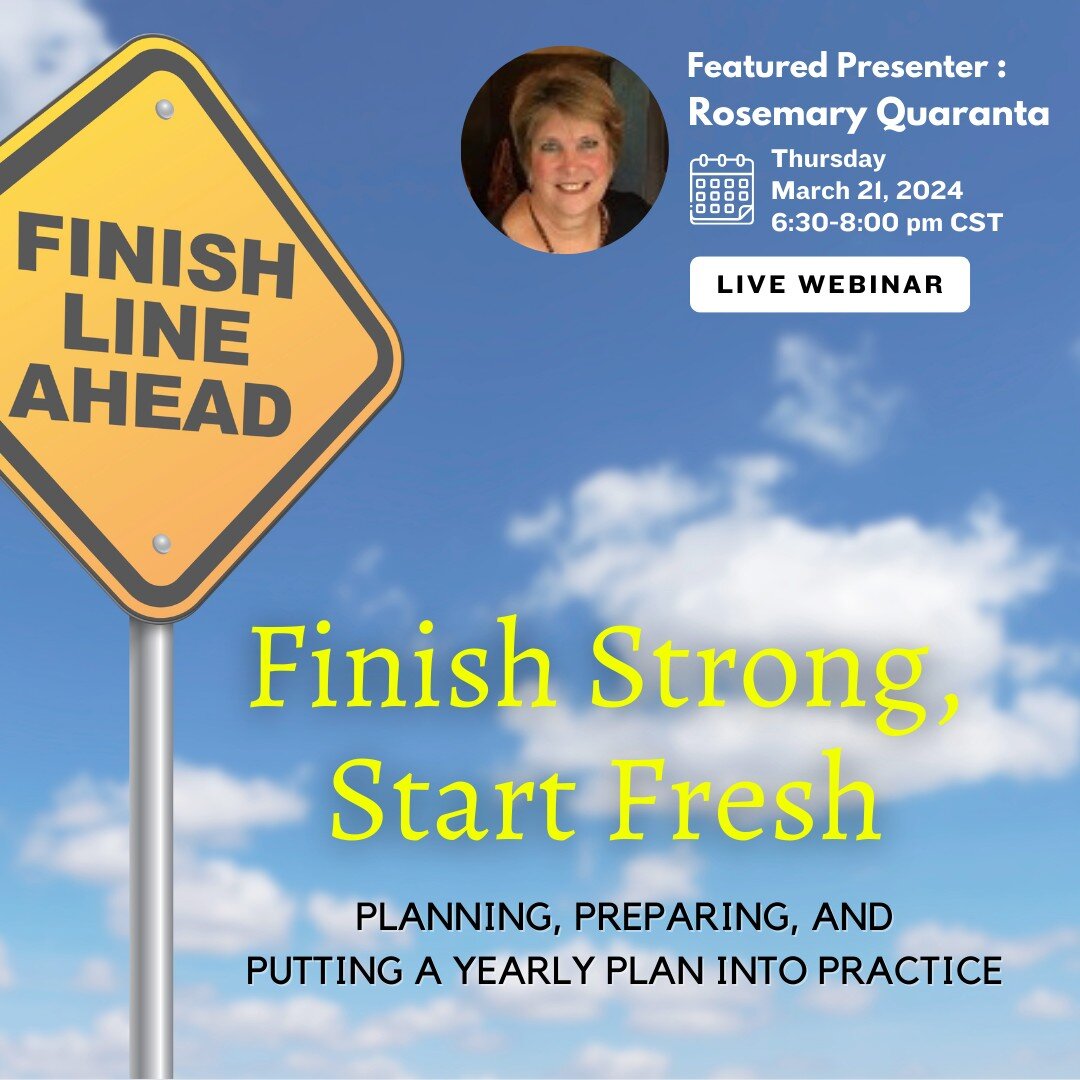 Join Senior Consultant Rosemary Quaranta for this inspirational webinar on how to finish the school year with grace and creativity and then plan strategically to start fresh next fall!

Register here: https://www.setonmontessori.org/smi-courses-event