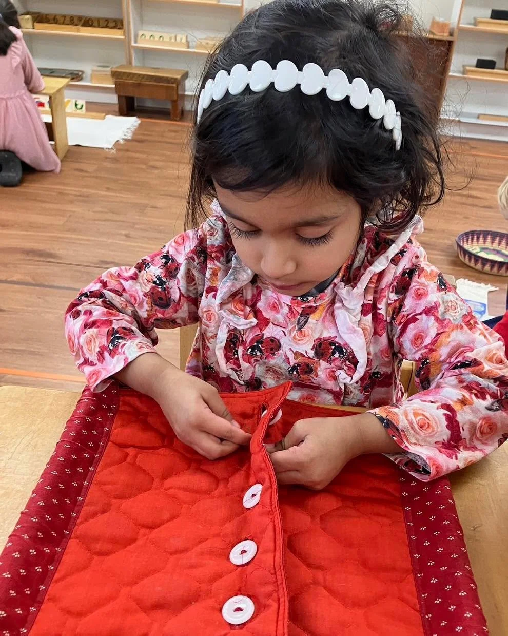 A peek into our 3&ndash;6 classrooms shows the beauty of purposeful independence. Across both environments, children are engaged in meaningful work&mdash;some refining Practical Life skills, others exploring Math materials, working with Language, or 