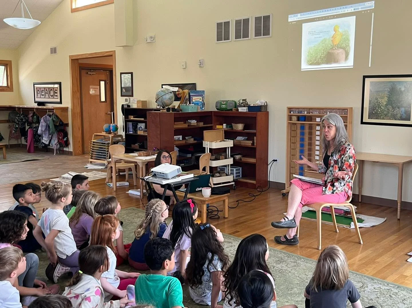 Yesterday, our kindergarten and elementary students had a very special visitor&mdash;author Andi Michelson! 📖

She shared her book Little Roo with our kindergarten and lower elementary students, while also teaching them about the story writing proce