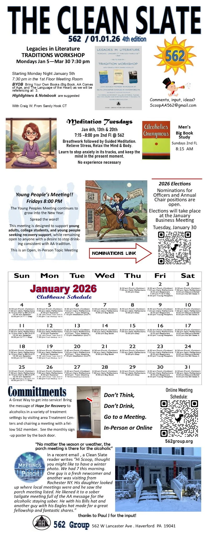 The Clean Slate - January Edition