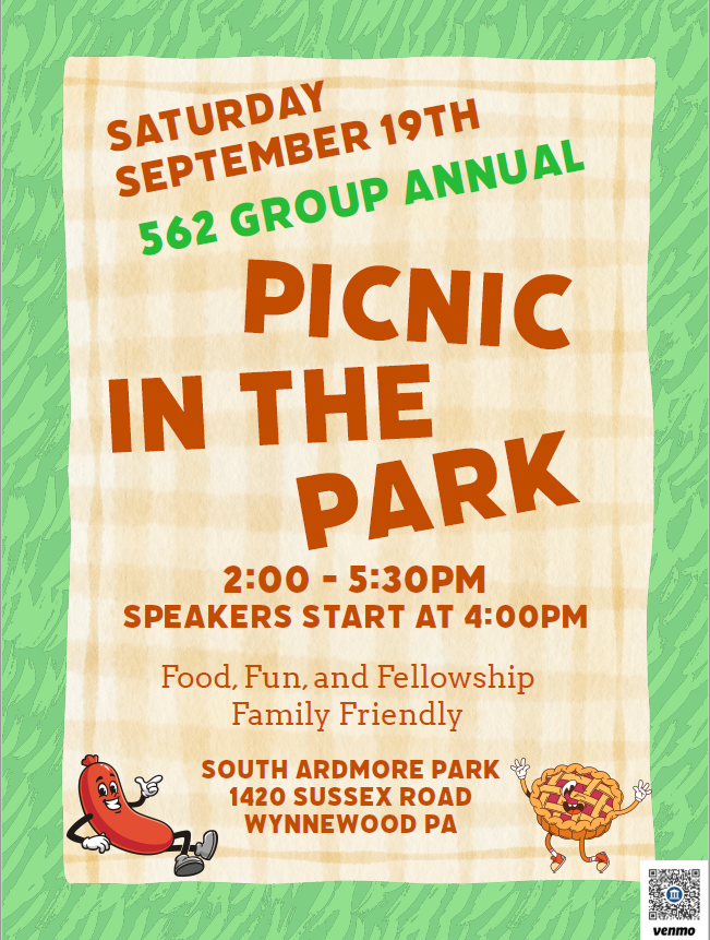 562 Group Annual Picnic in the Park September 19, 2026