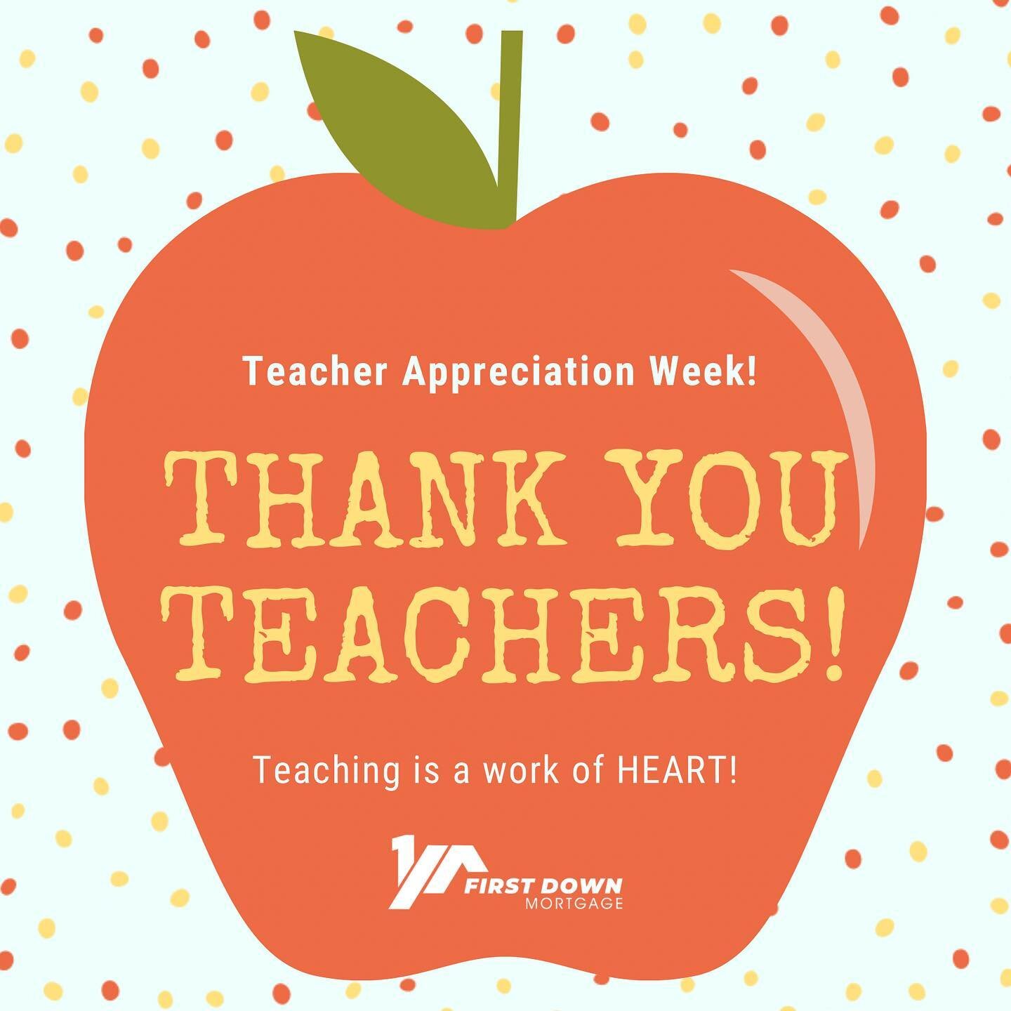 Happy Teachers Appreciation Week! 📚✏️🍎🤍

To our teachers, we are so grateful for your hard work and dedication. Your job is so much more than just a job. We appreciate how much love you pour into our kids. Our community is better because of you! 
