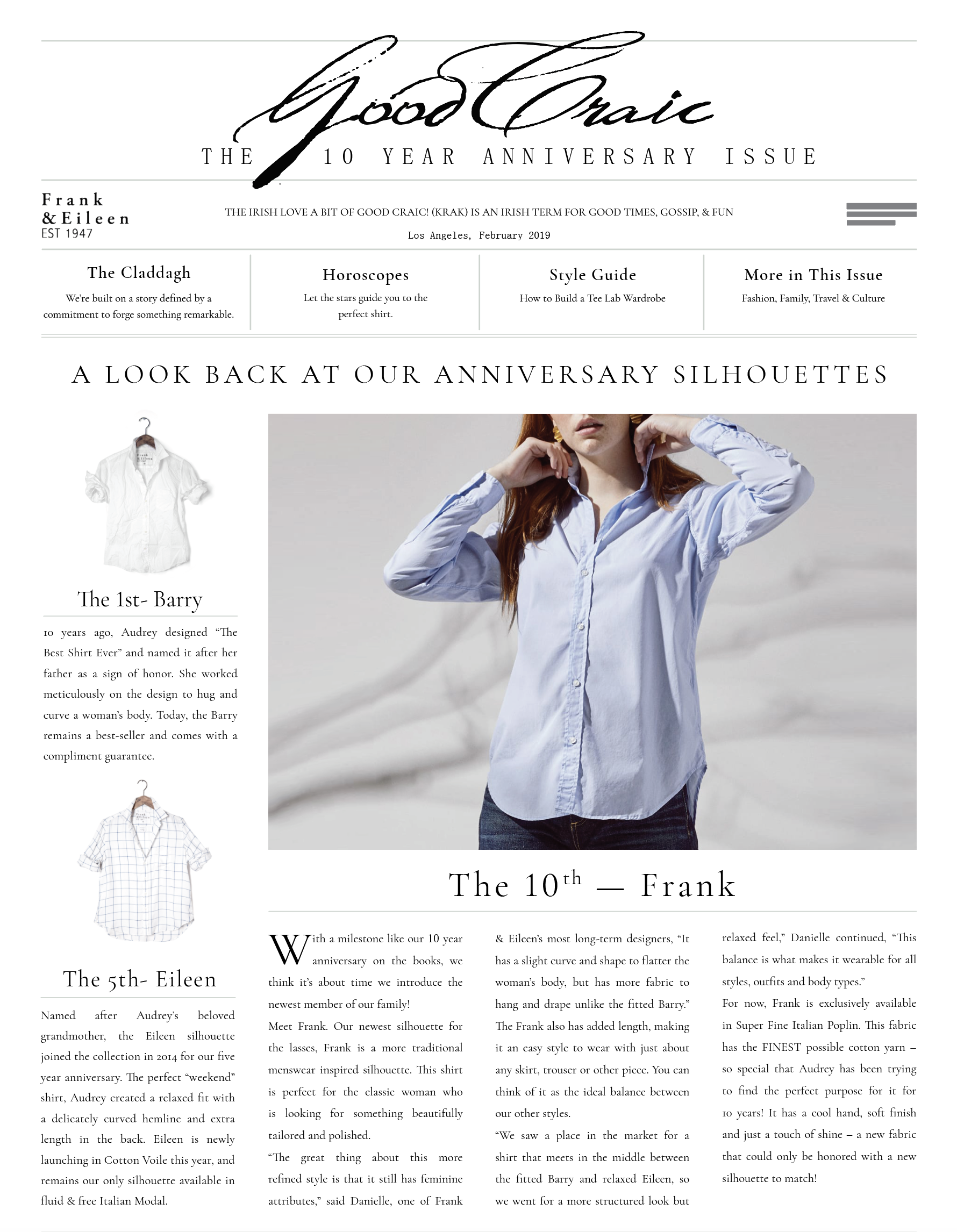 Packaging insert - 10 year anniversary newspaper