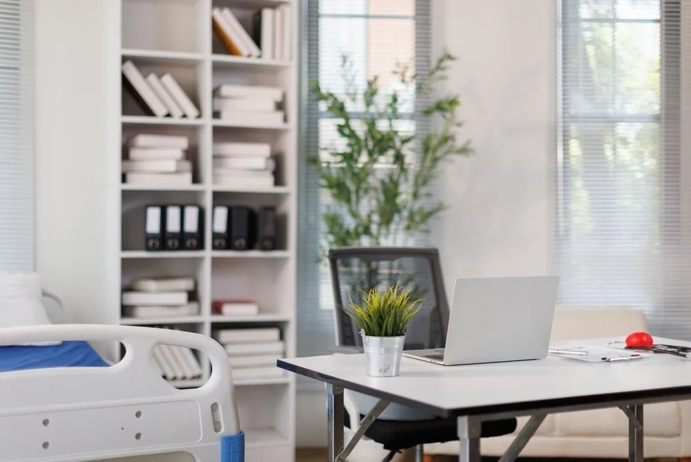 Clean medical clinic with healthcare facility cleaning services