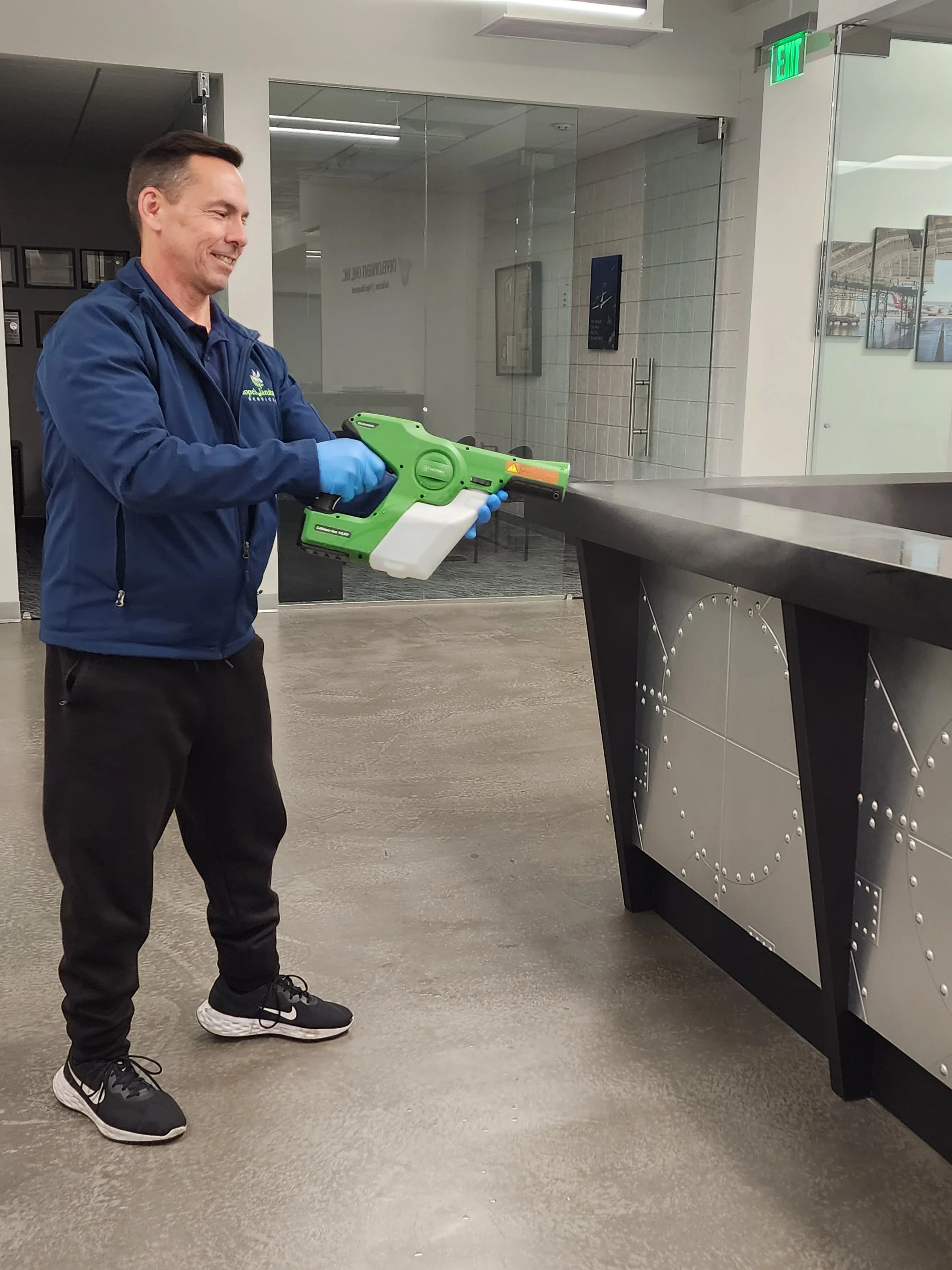 Electrostatic Disinfection by best commercial cleaning company in Orange County CA