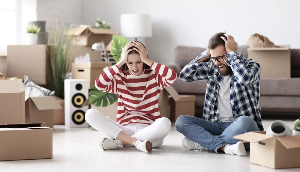 Homeowners stressed while moving into a new house