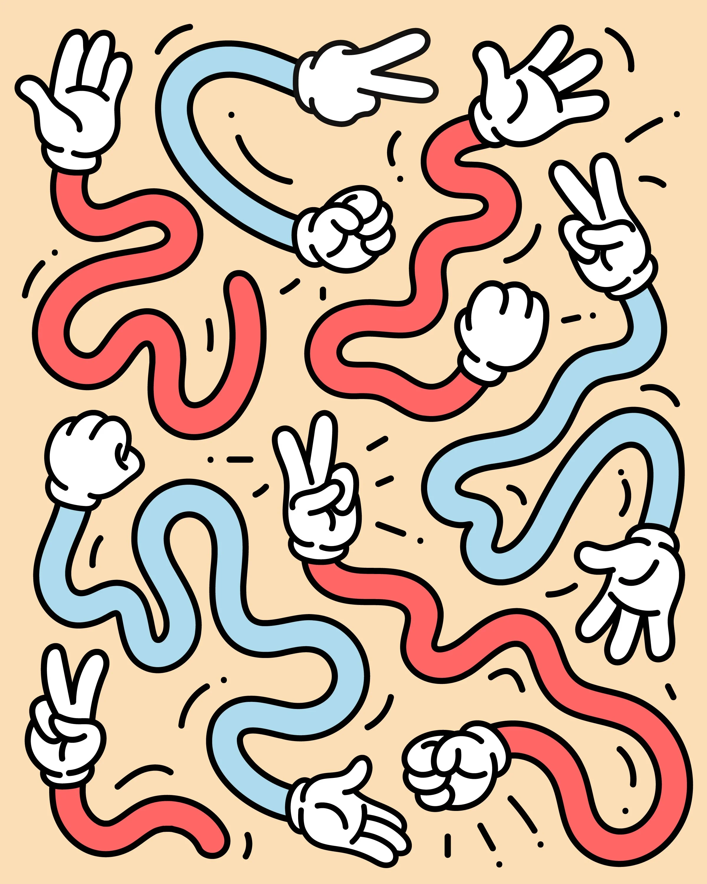 squiggly line hands