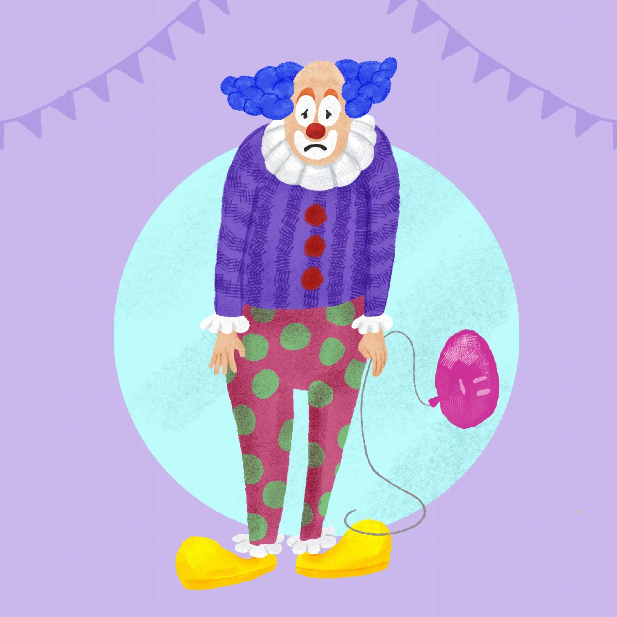 Happy sad clown
