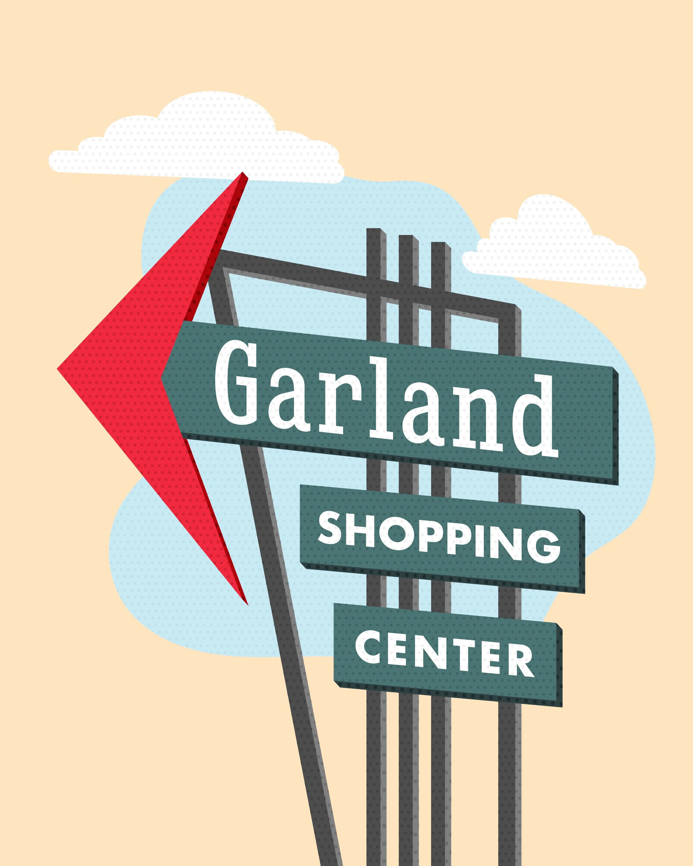 Garland shopping center