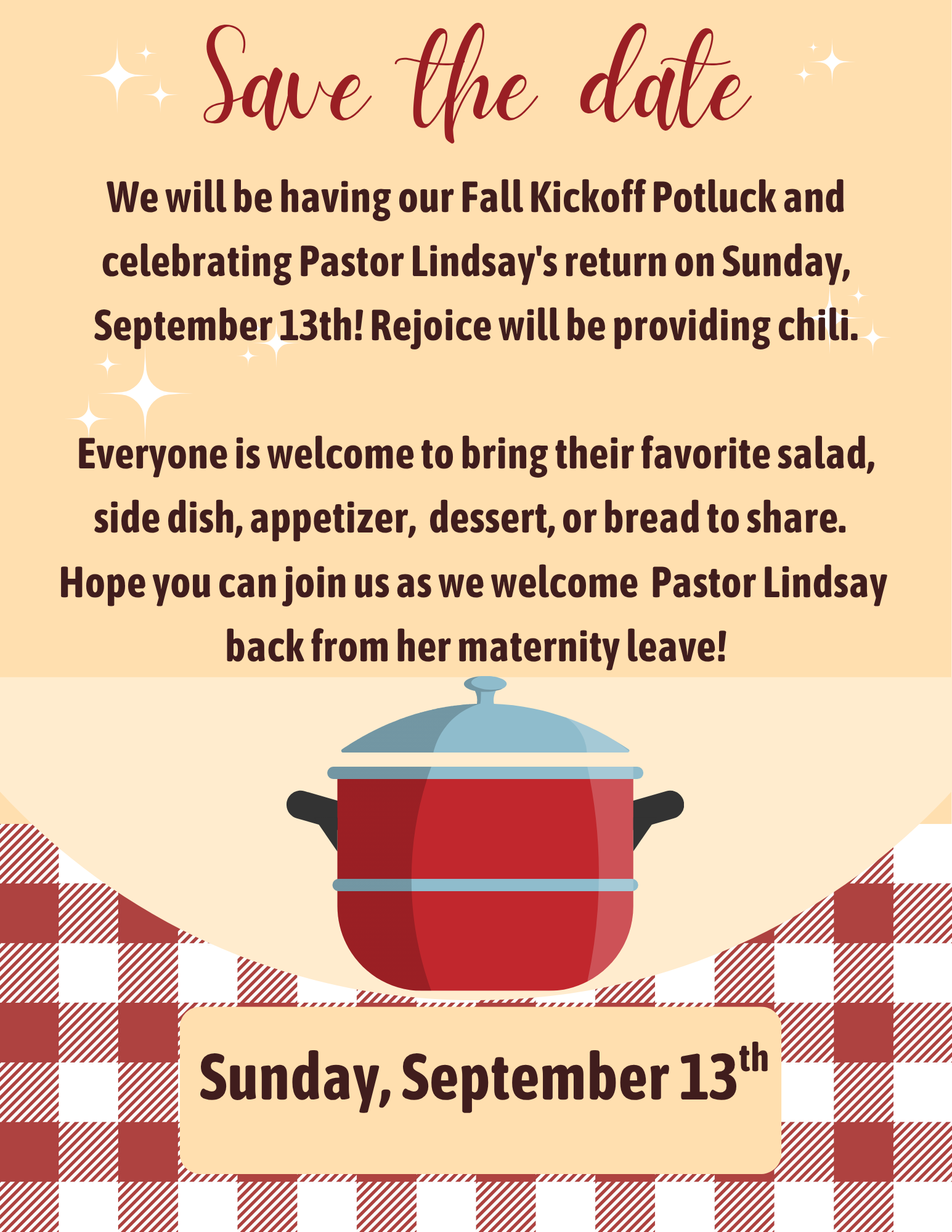 Fall Kickoff Potluck