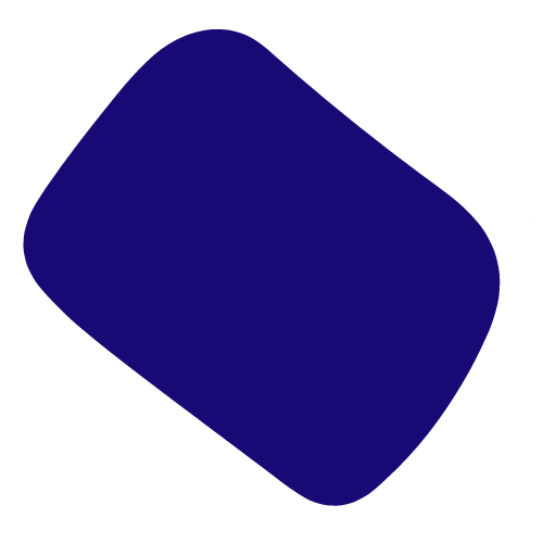 A blue rectangular object with rounded edges, resembling a sponge or foam block, on a black background.
