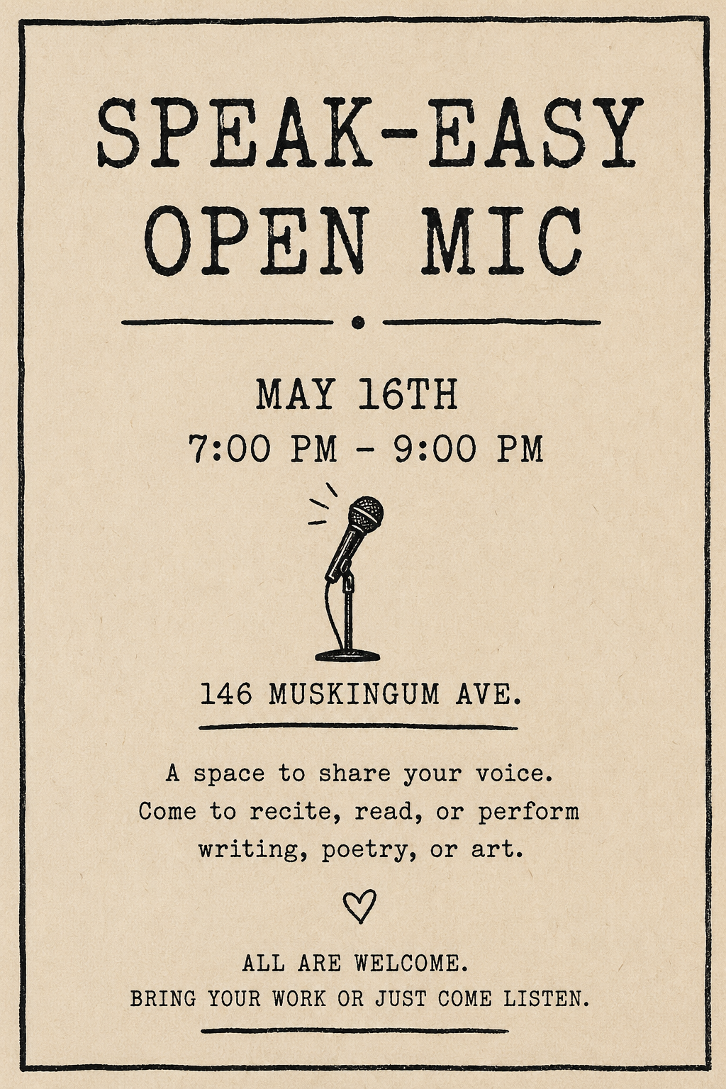 Speak-Easy Open Mic