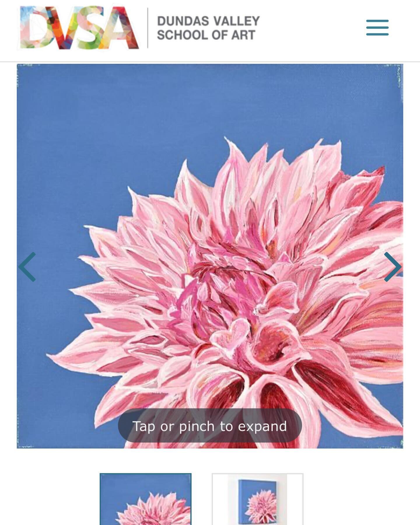 🎨🌸🎨 My Dahlia #1 and #2 paintings are included in the @dvsa.ca annual fundraising auction! 

This is a terrific event with over 1400 pieces of original artwork up for sale - #findyourpiece 

HTTPS://auction.dvsa.ca

Online previews are now on; sil