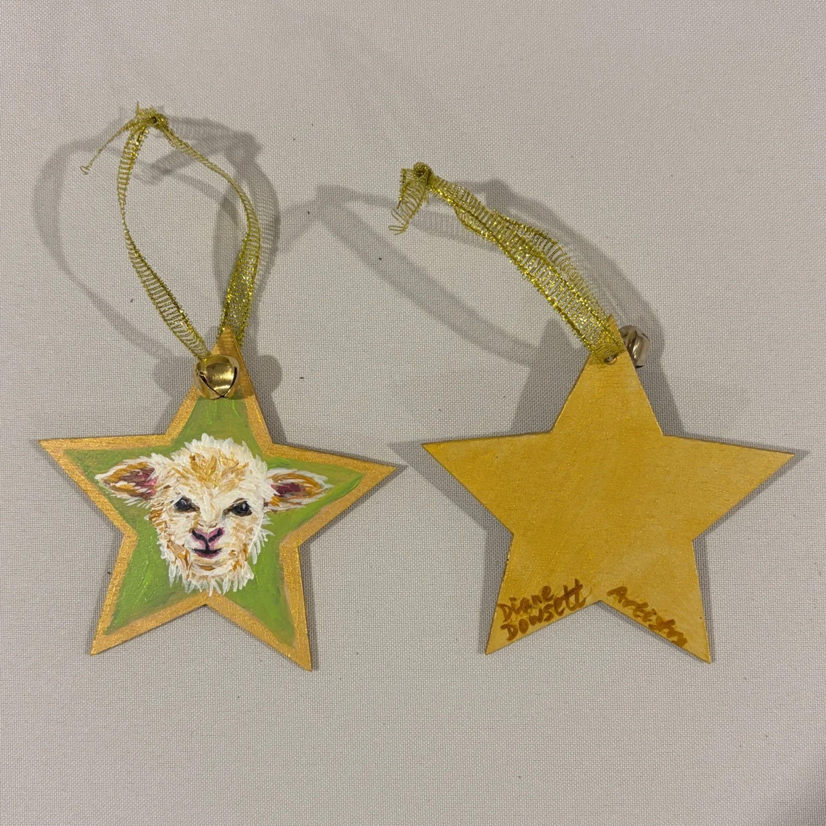 Lamb Wood Disc Ornament