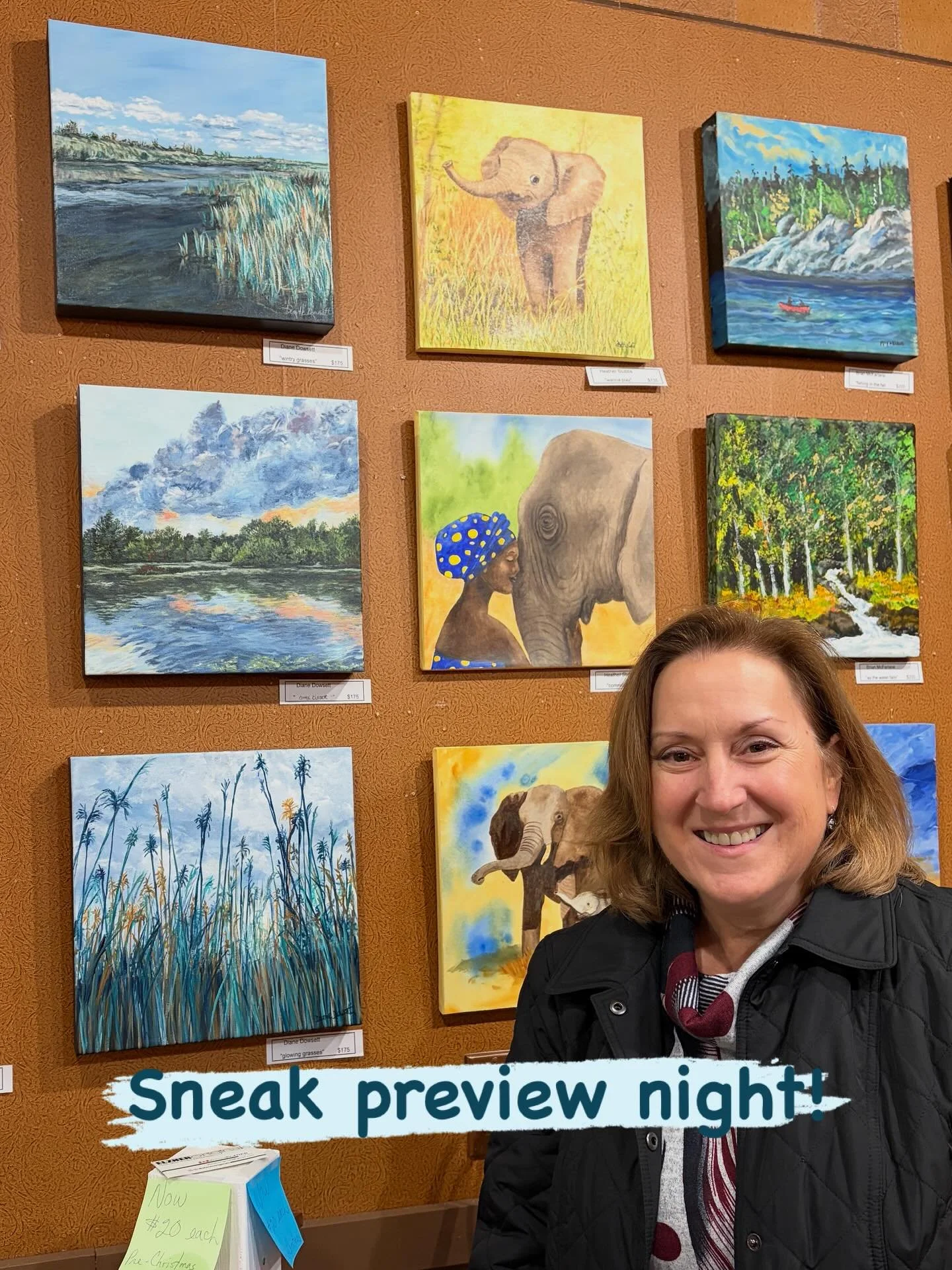 🎉🎨🎉 What a great launch to the 12x12 Show @northumberlandartsgallery last night!
I&rsquo;m delighted to have several pieces in this fun show! 
The show and sale runs until early January, so come to the Gallery and check it out! 
.
.
#ontarioartist