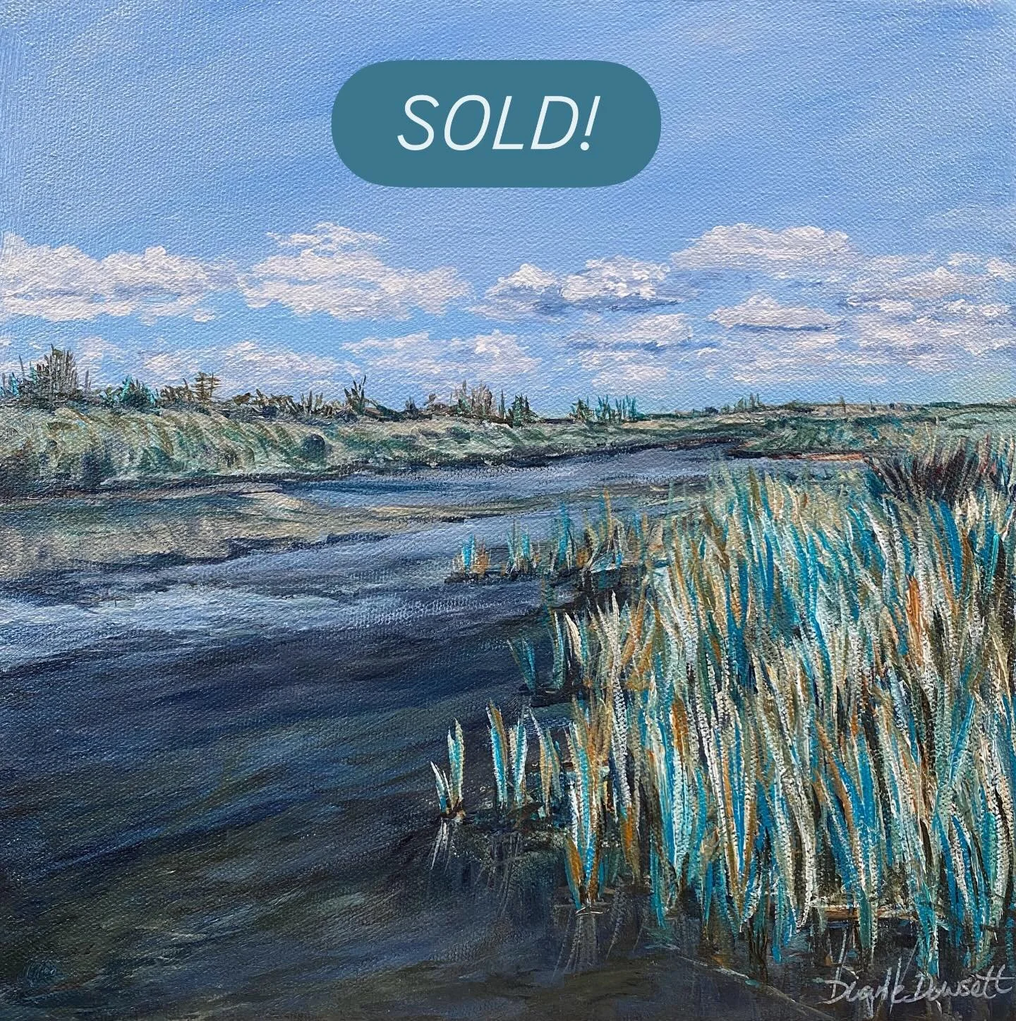 🎉🎉🎉 An art sale makes a Friday even sweeter! 
Delighted that &ldquo;Wintry Grasses&rdquo; sold at the Northumberland Arts Gallery 12x12 Show! 
It&rsquo;s been replaced with another of my square foot paintings, so head on over to check it out 😀.
.