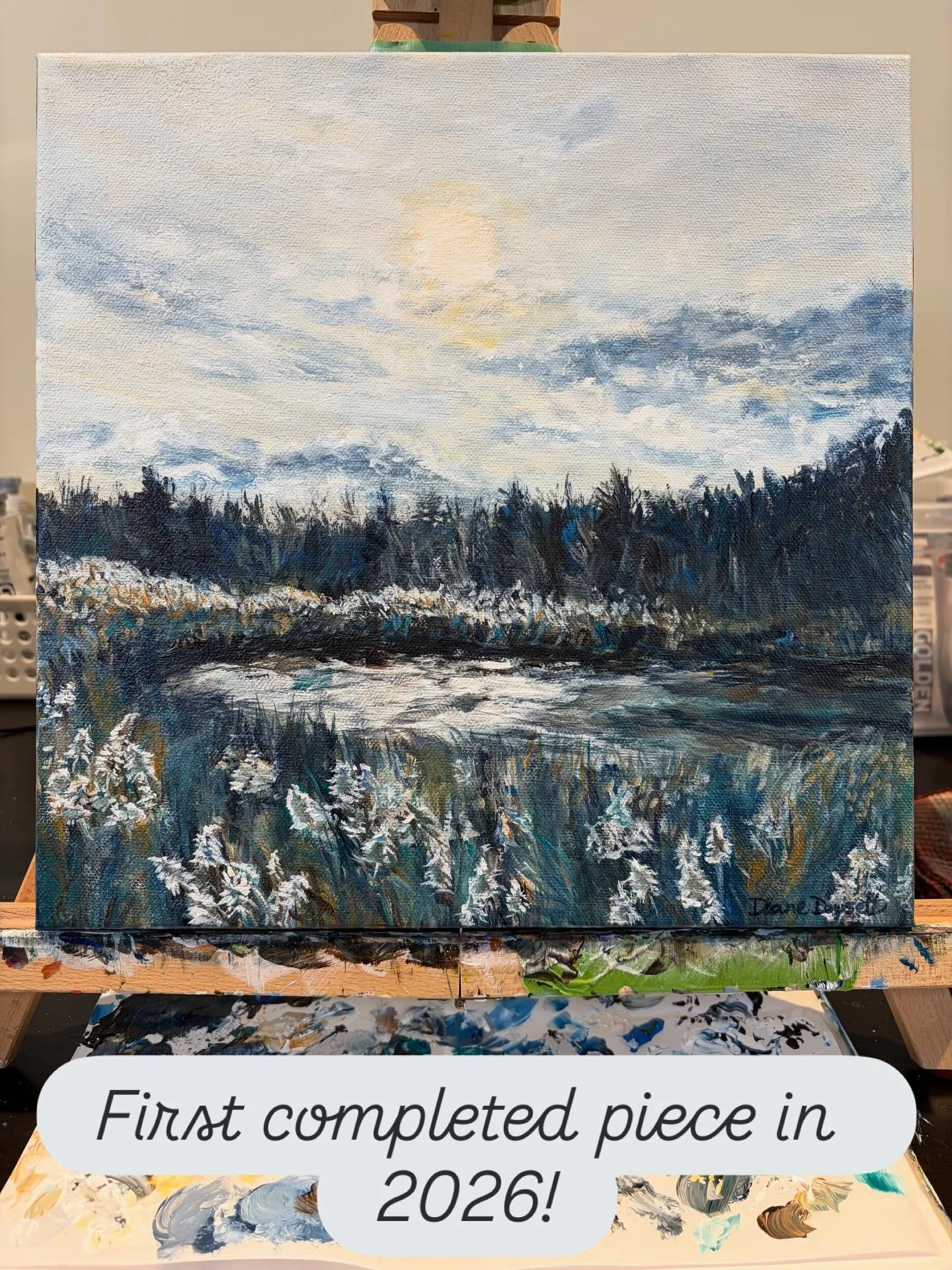 🎨🎨🎨 Hello January! While I started this piece in late 2025, it&rsquo;s the first completed painting off my easel in 2026&hellip;

I have fallen in love with the views from the marsh boardwalk in Presqu&rsquo;ile Provincial Park - a mere 5 minutes 