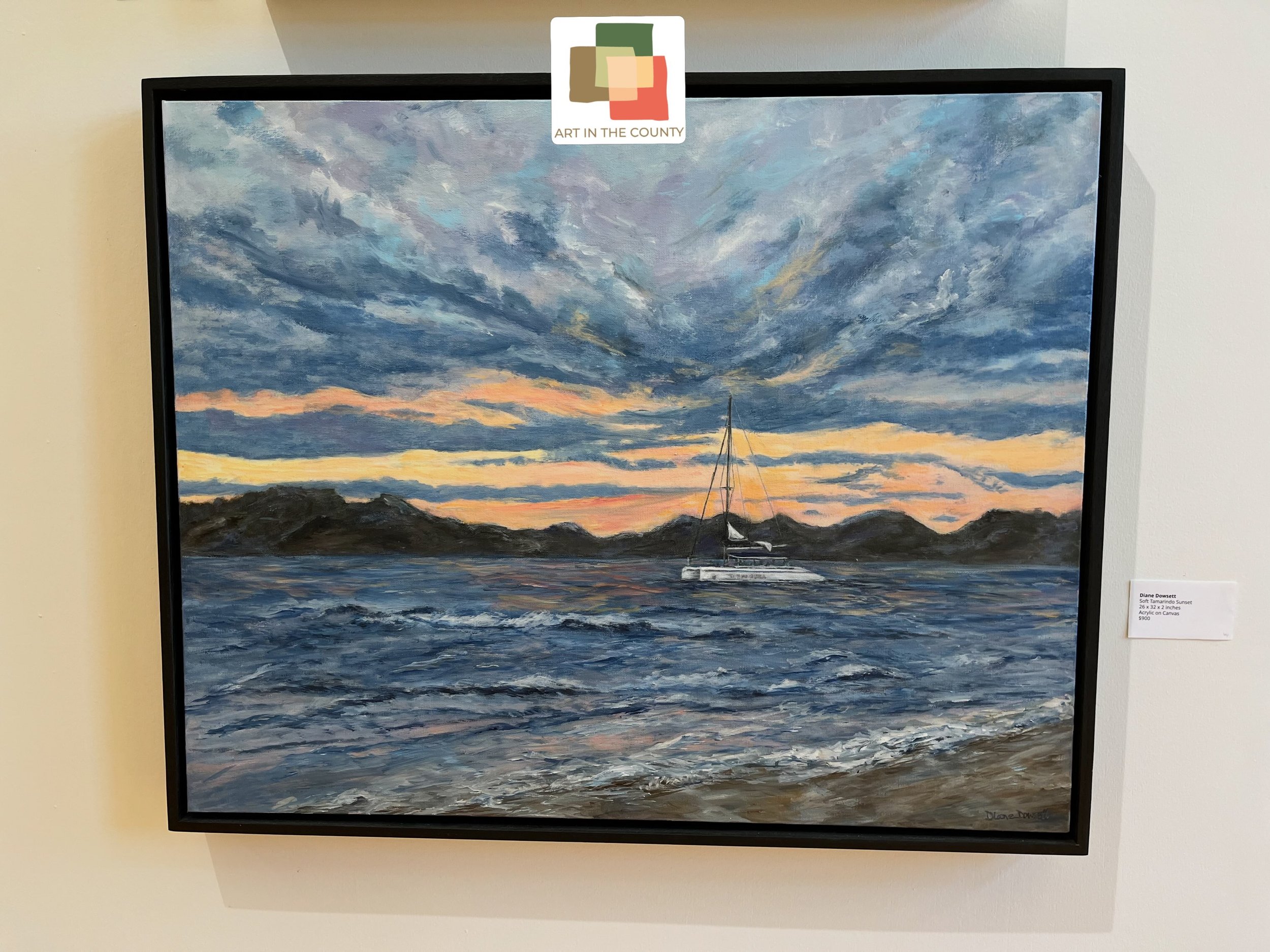 ⏰🎨⏰ The @artinthecounty Annual Juried Show in Picton ends July 12. Plan your visit to see 100 fantastic works by 80 artists. 

I have one painting still available- Soft Tamarindo Sunset (26x32, framed) - $900.

My other work (Coastal Guardians) was 