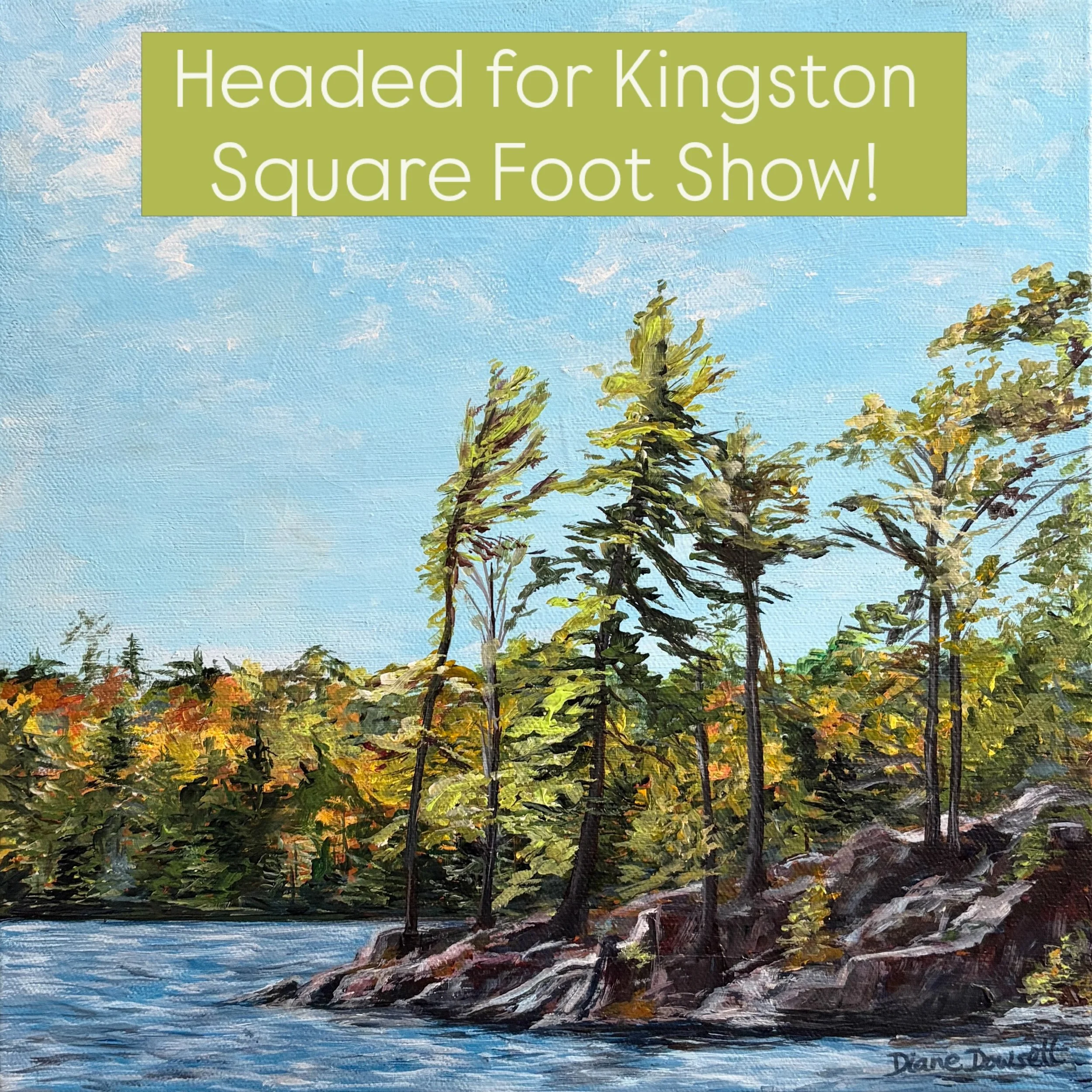 🎨🍁🎨 &ldquo;On the Rocks&rdquo; is headed to @kingstonsquarefootshow next weekend, for the in-person and online show October 16-18.
Be sure to check out this wonderful show full of beautifully created pieces&hellip;
.
.
 #Ontarioartist #canadianpai