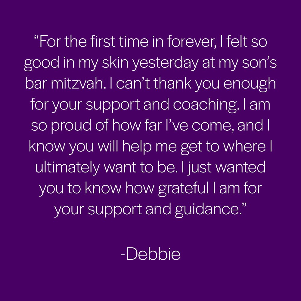 Emotional healing and weight loss transformation: Debbie’s story